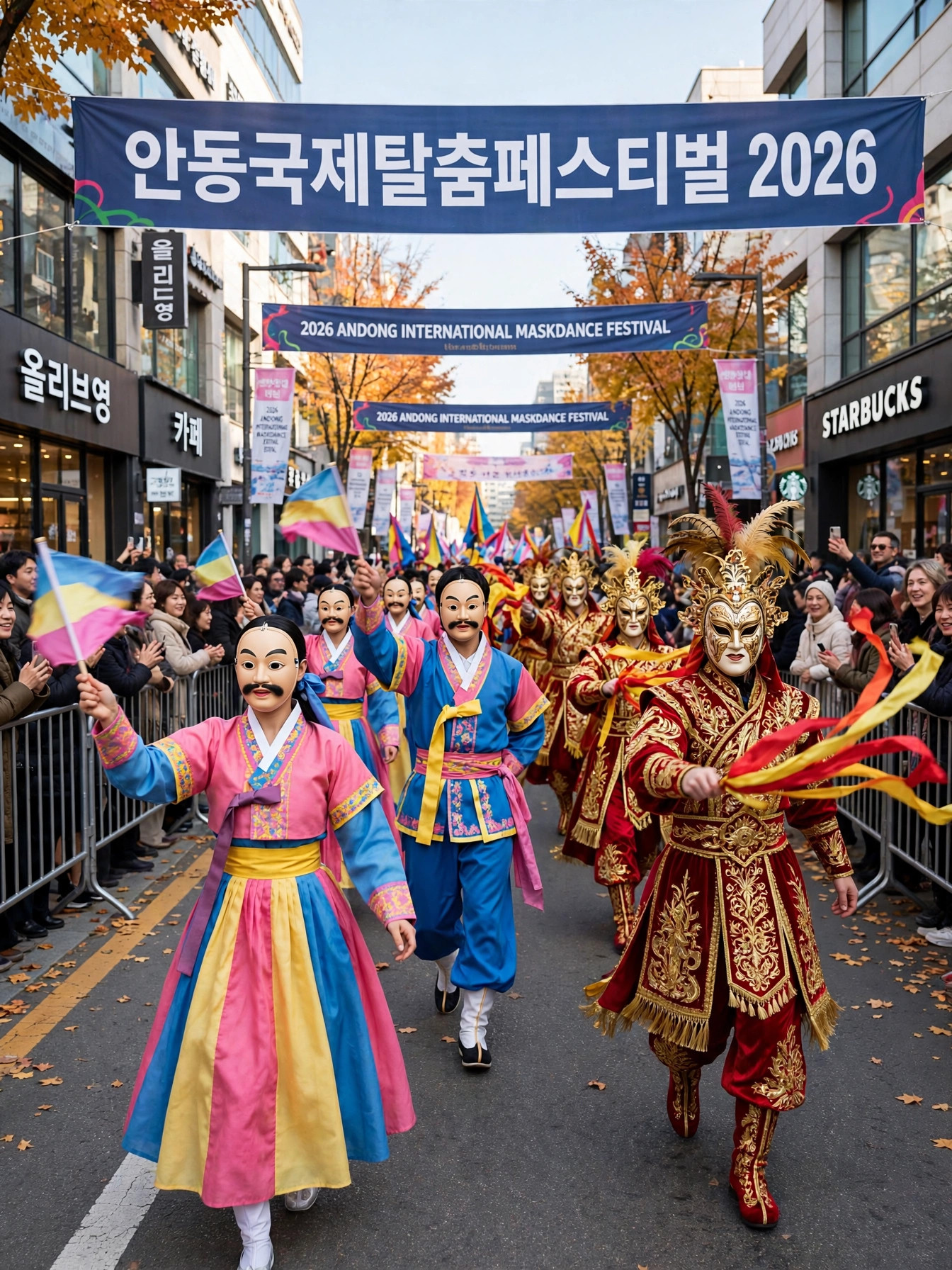 원도심을 행진하는 글로벌 마스크 퍼레이드