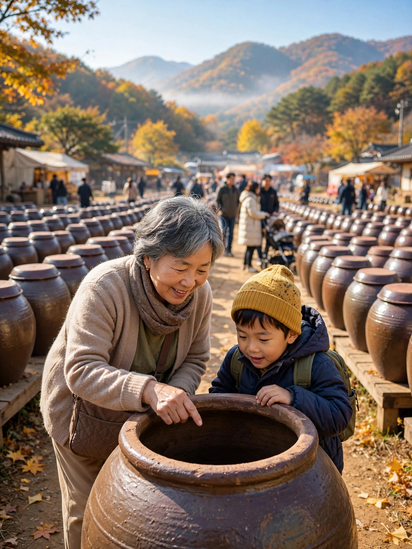 순창전통고추장민속마을의 장독대 앞에서 열리는 장류축제