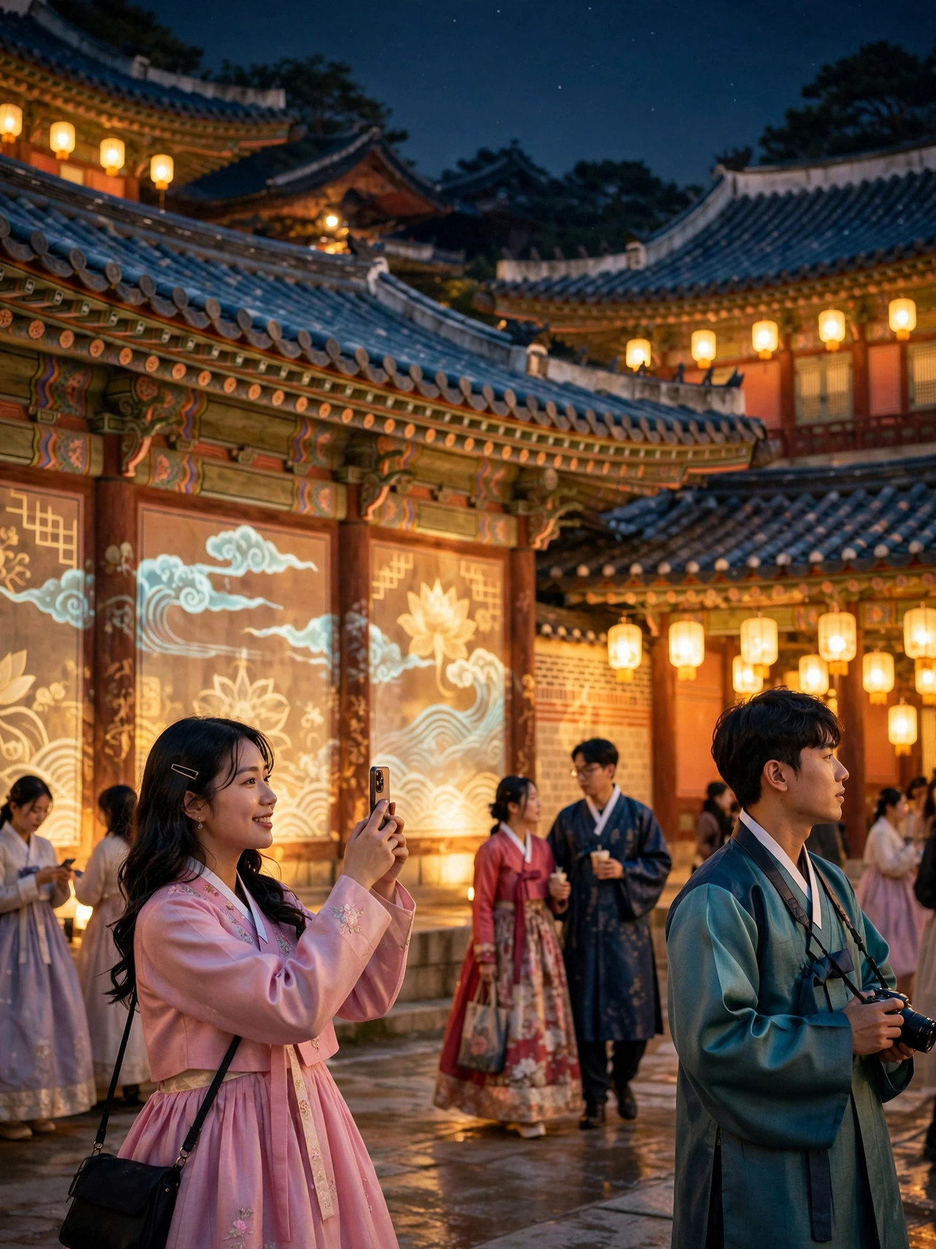 화성행궁 야간 관람 프로그램 행궁야화의 등불 풍경