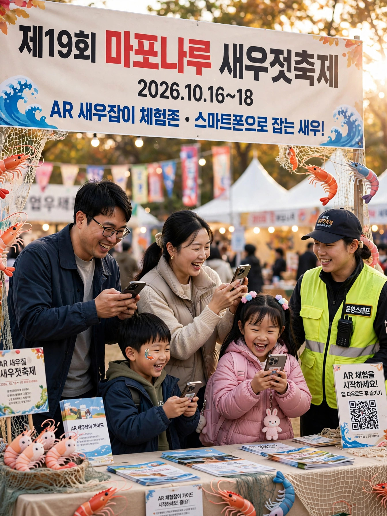 가족 AR 새우잡기 체험존