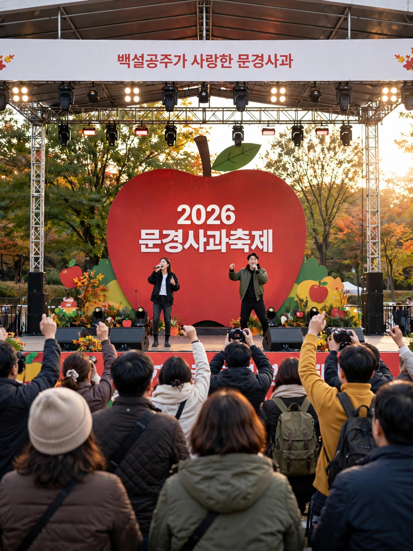 문경사과축제 야외공연장 축하공연