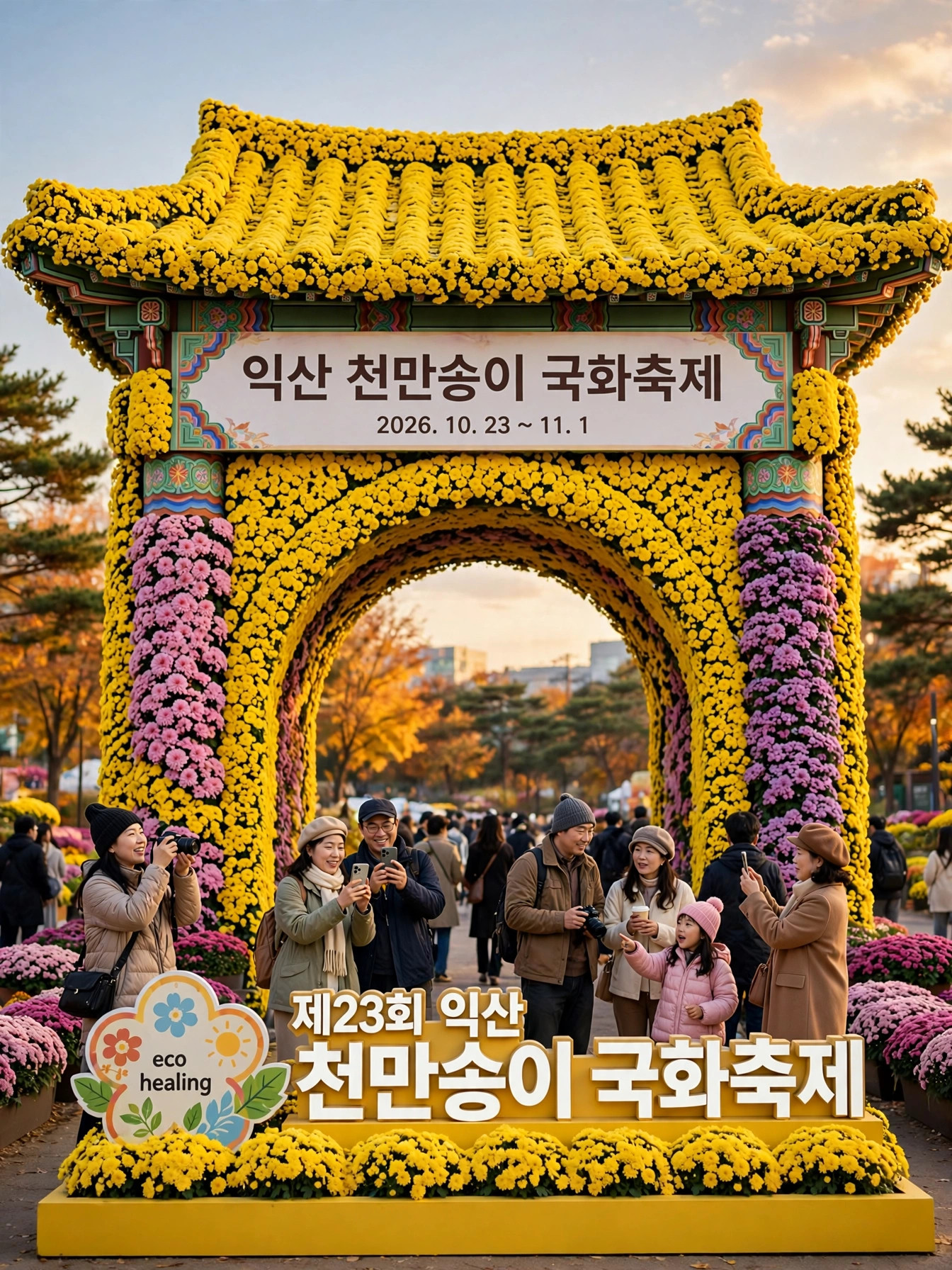 국화꽃 아치 포토존