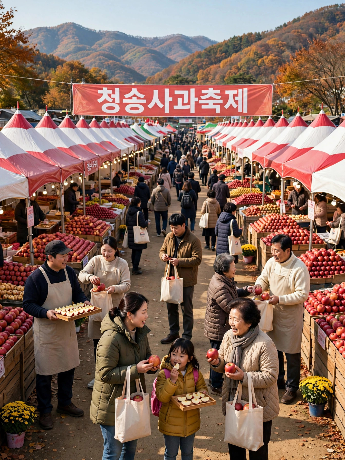 청송사과축제 사과 직거래 장터