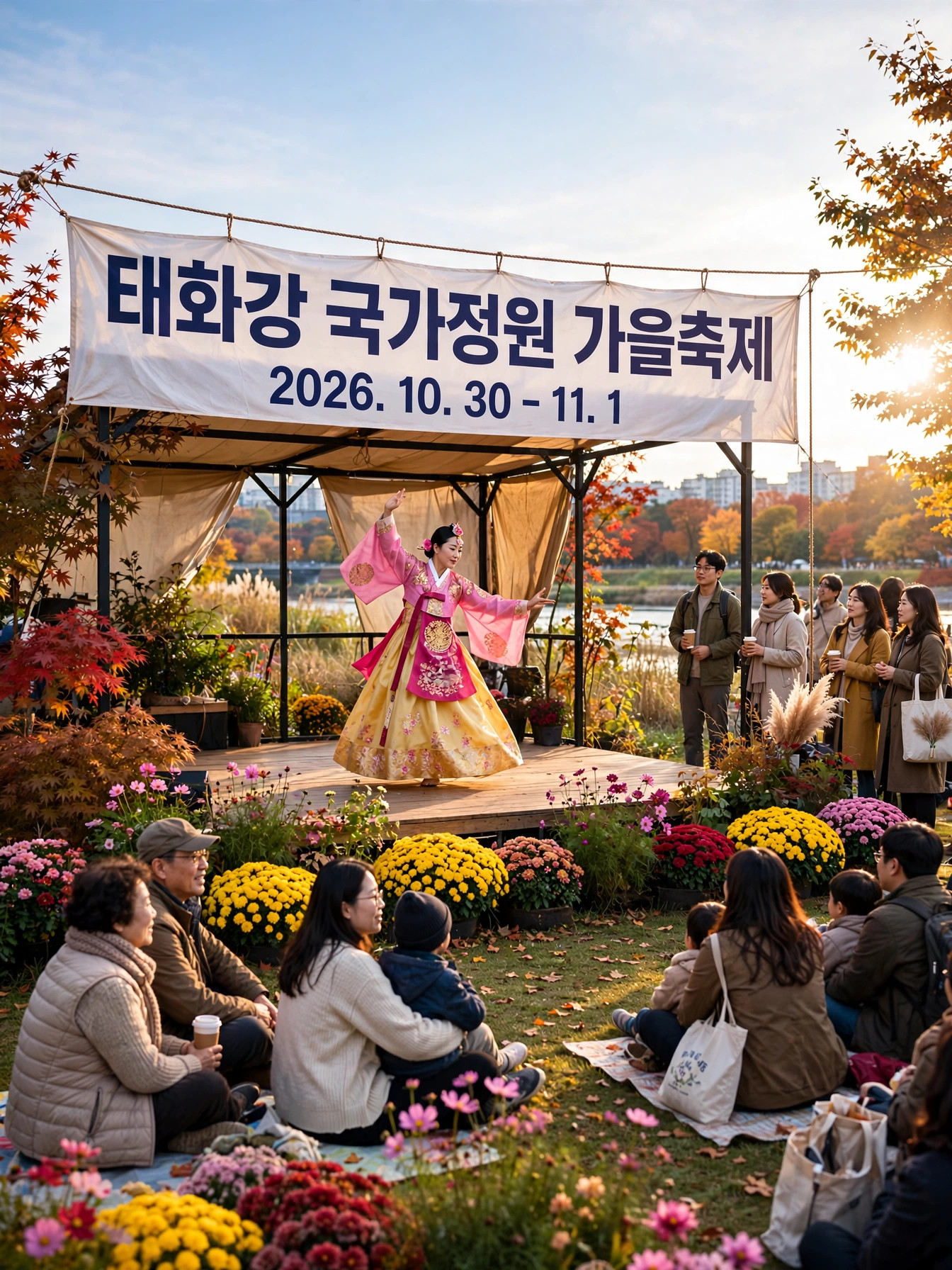 야외공연과 체험 프로그램이 열리는 축제 무대