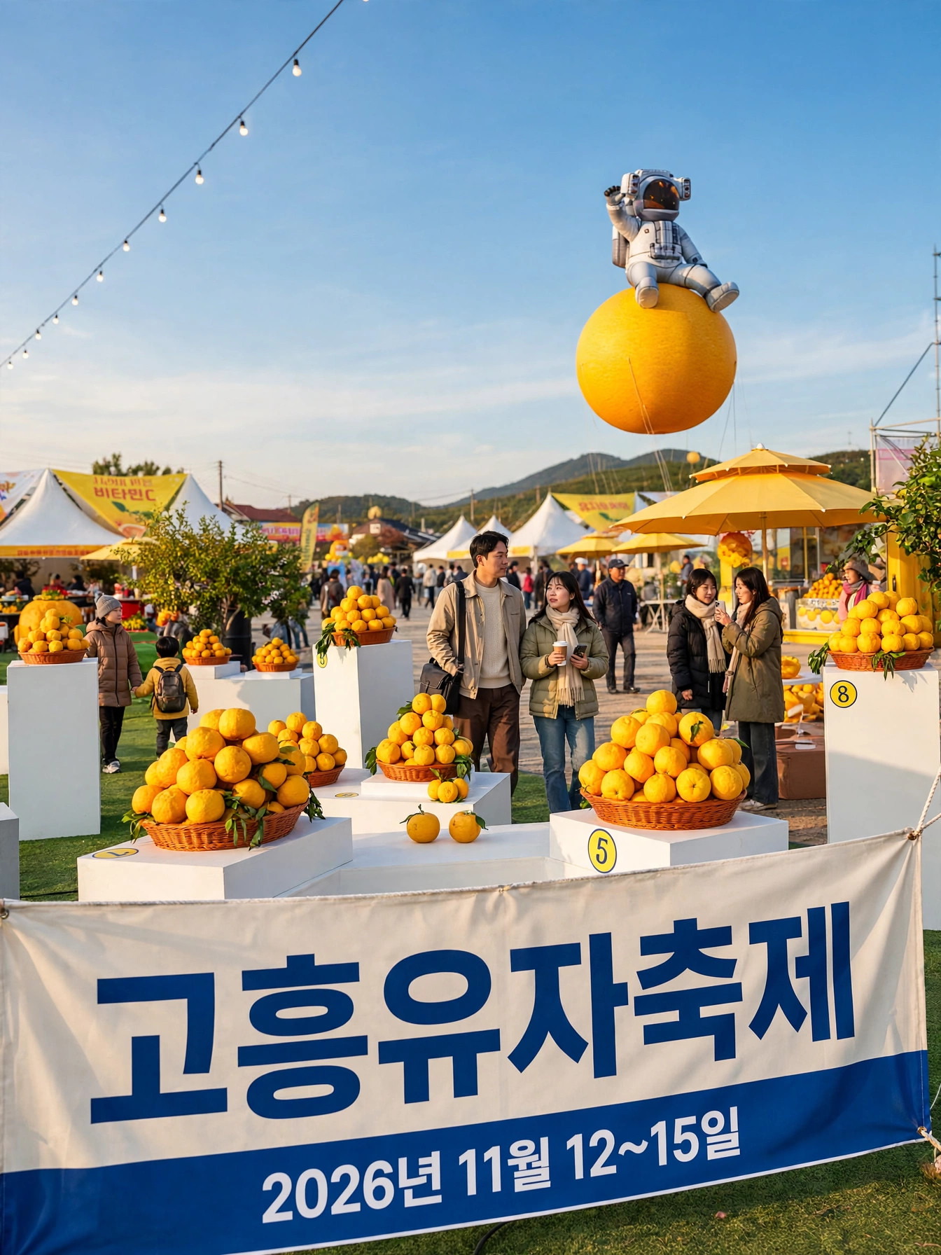 고흥유자축제 축제장 낮 풍경