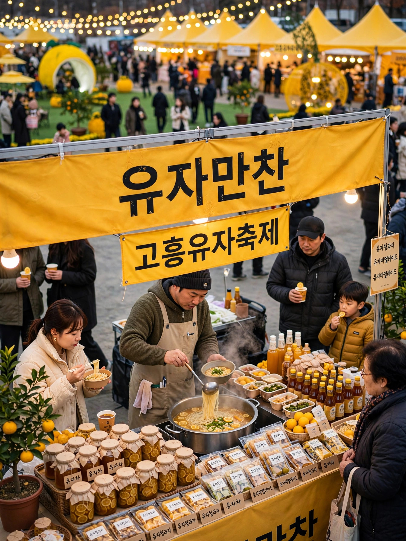 유자만찬 먹거리 거리