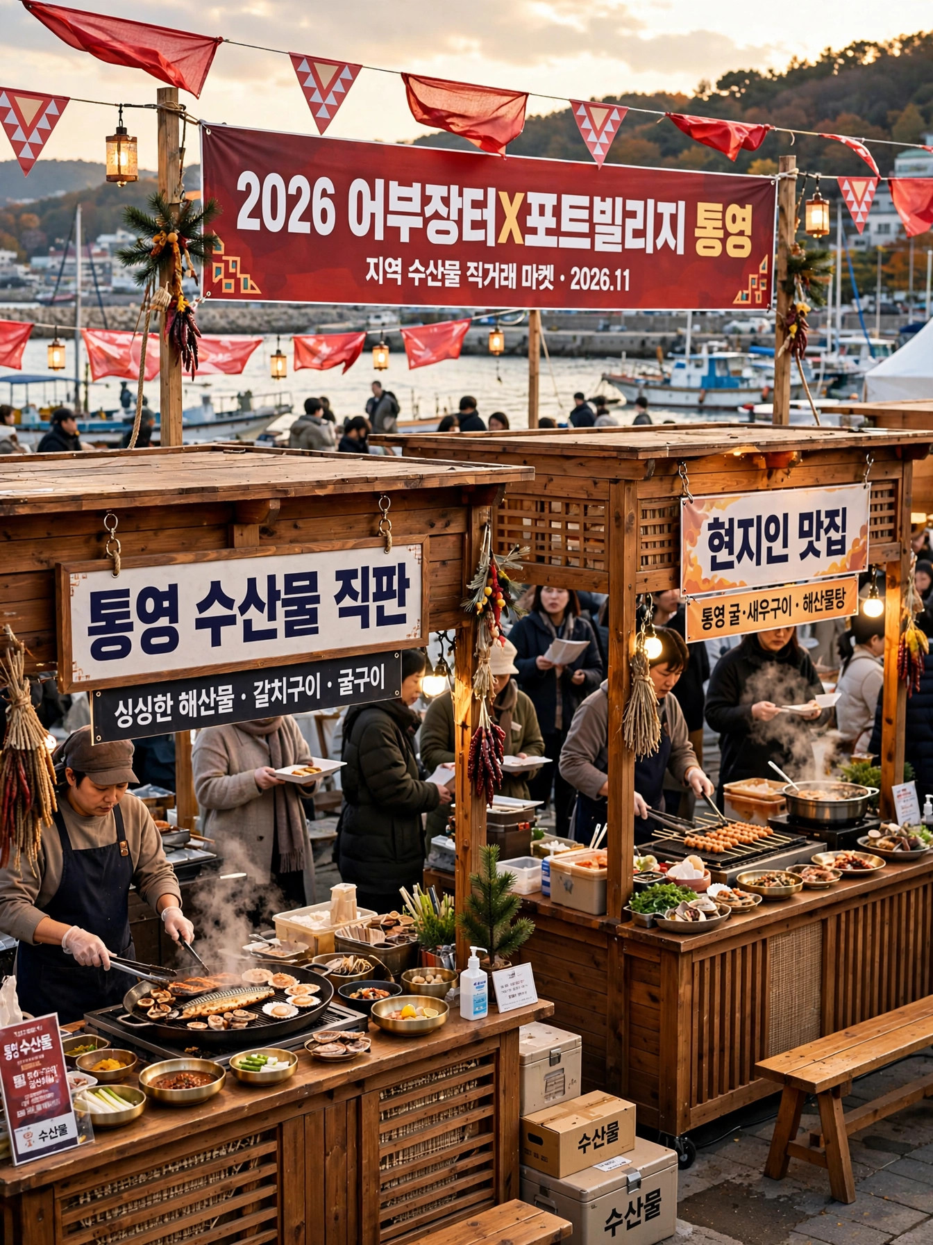 2026 어부장터X포트빌리지 통영 목재 디자인 부스