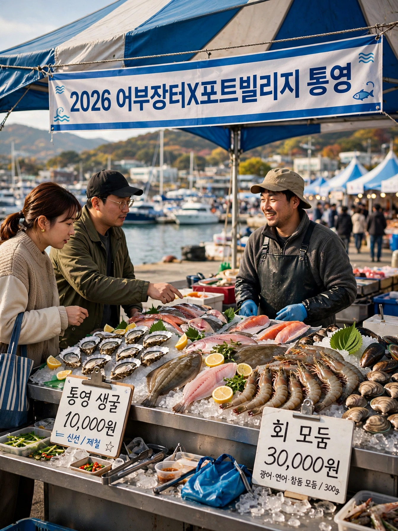2026 어부장터X포트빌리지 통영 수산물 직판 부스