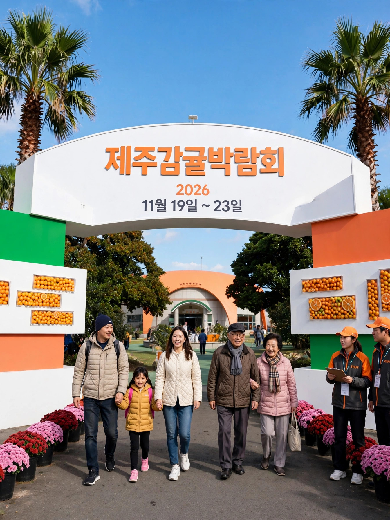 제주감귤박람회장 입구 아치