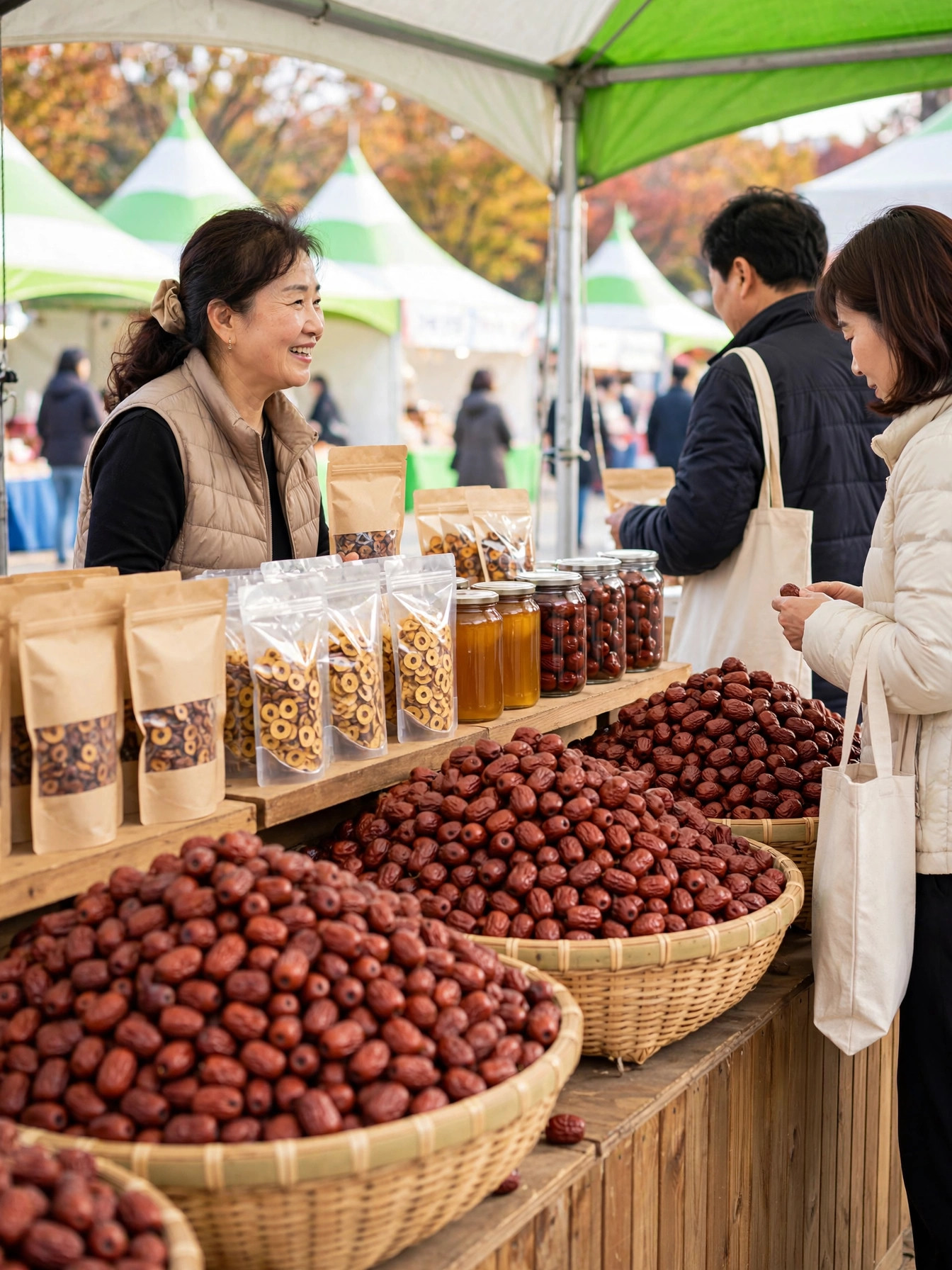 축제 대추 전시 판매 부스