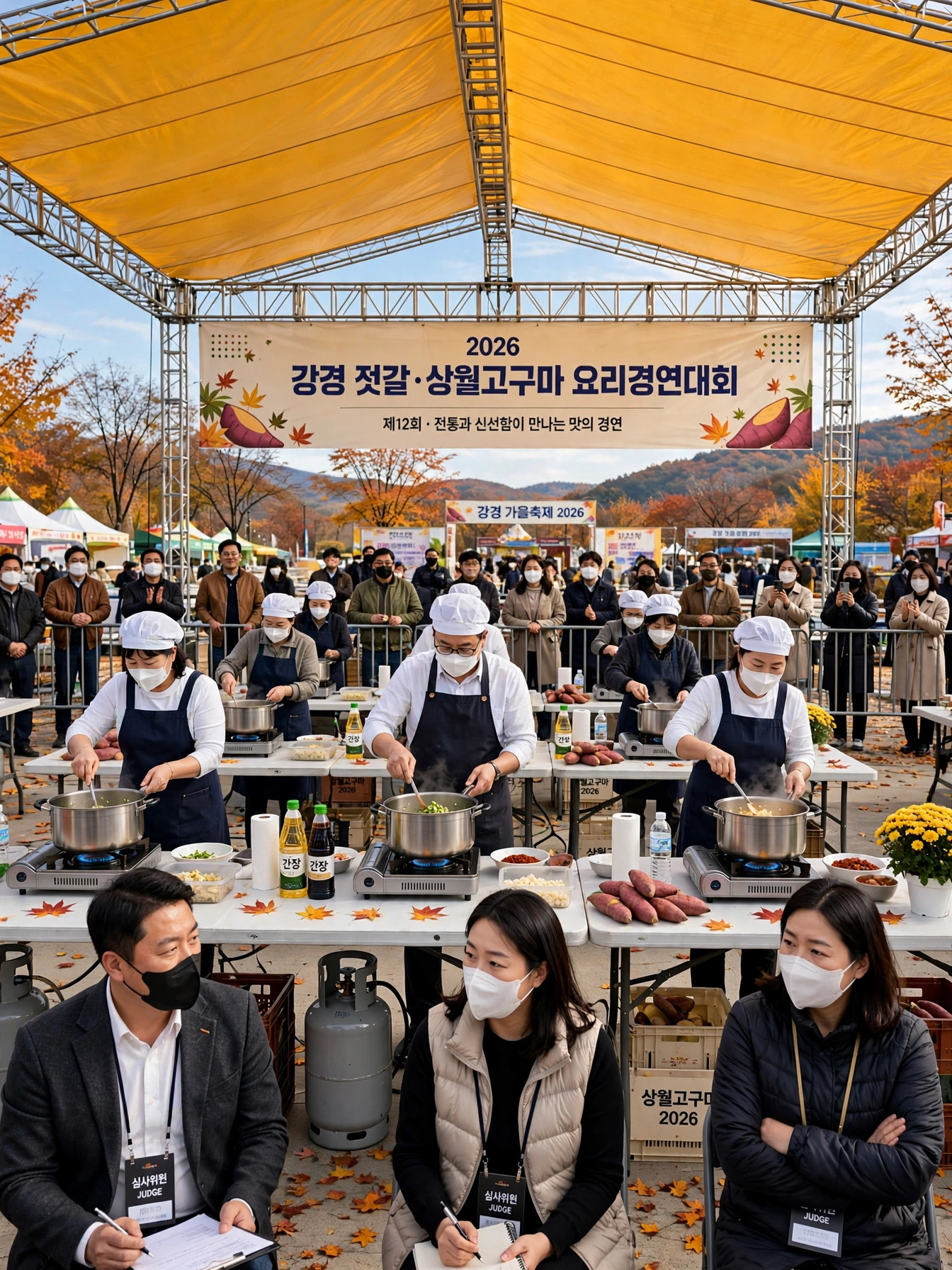 강경젓갈 상월고구마 요리경연대회 무대