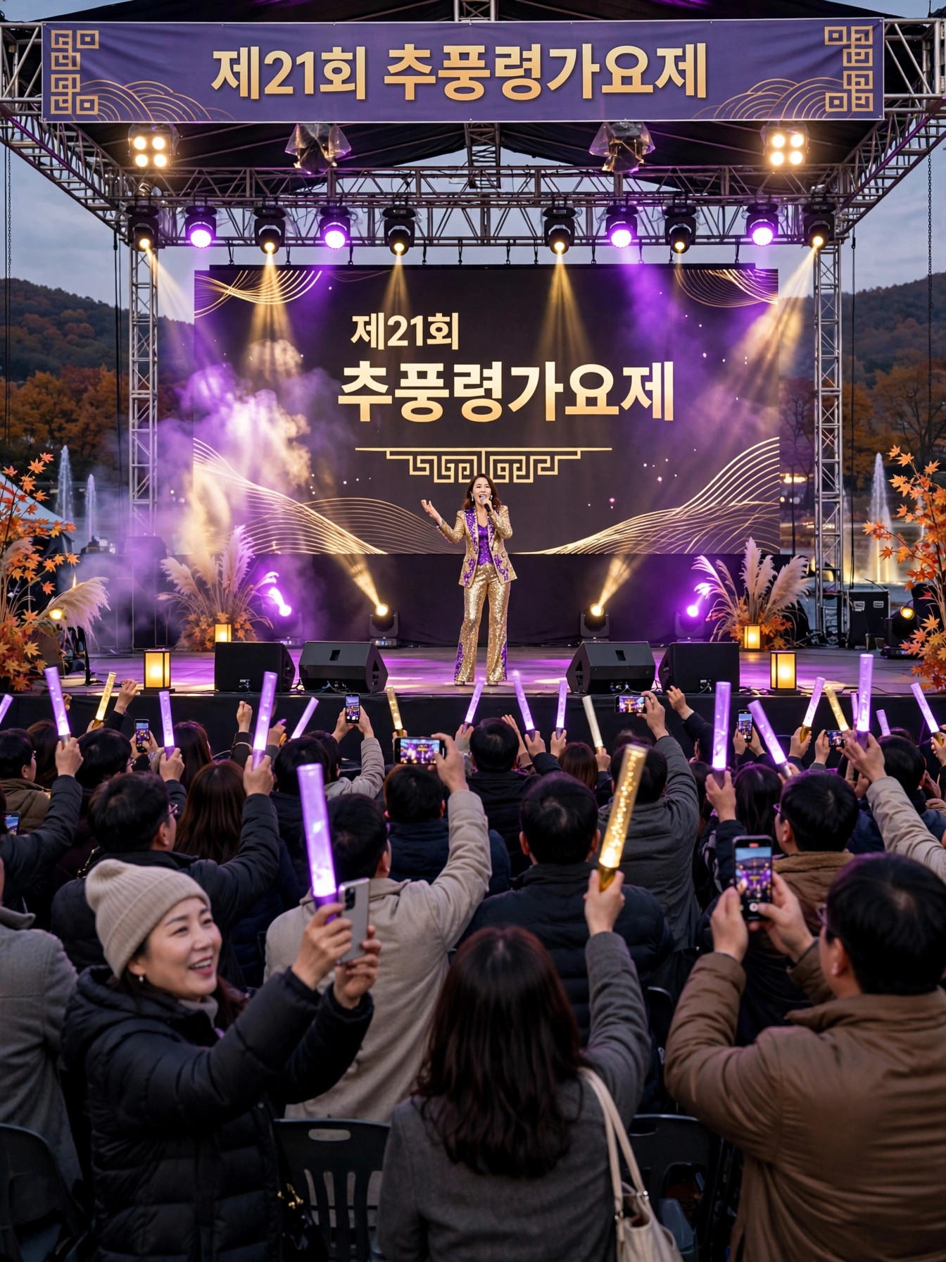 제21회 추풍령가요제 무대