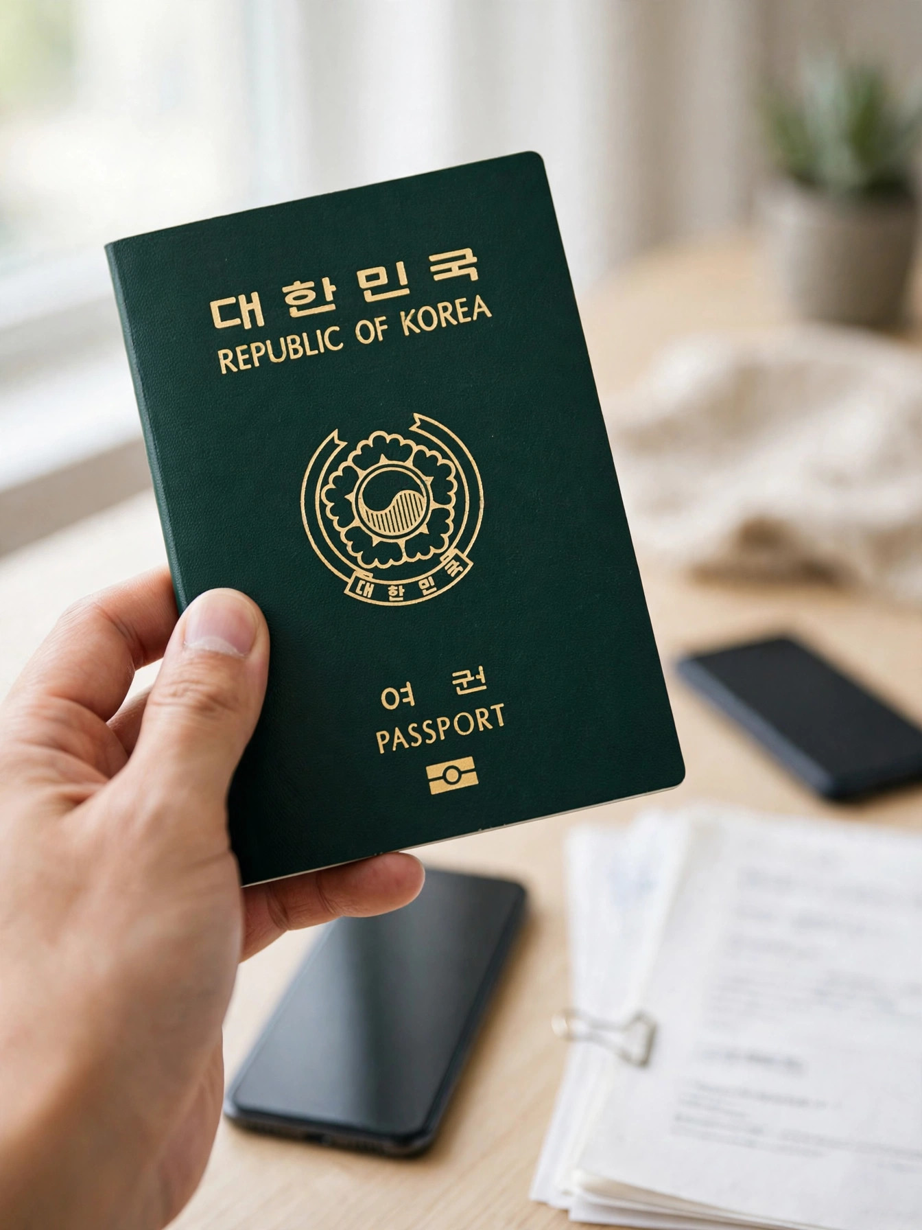 대한민국 여권 클로즈업