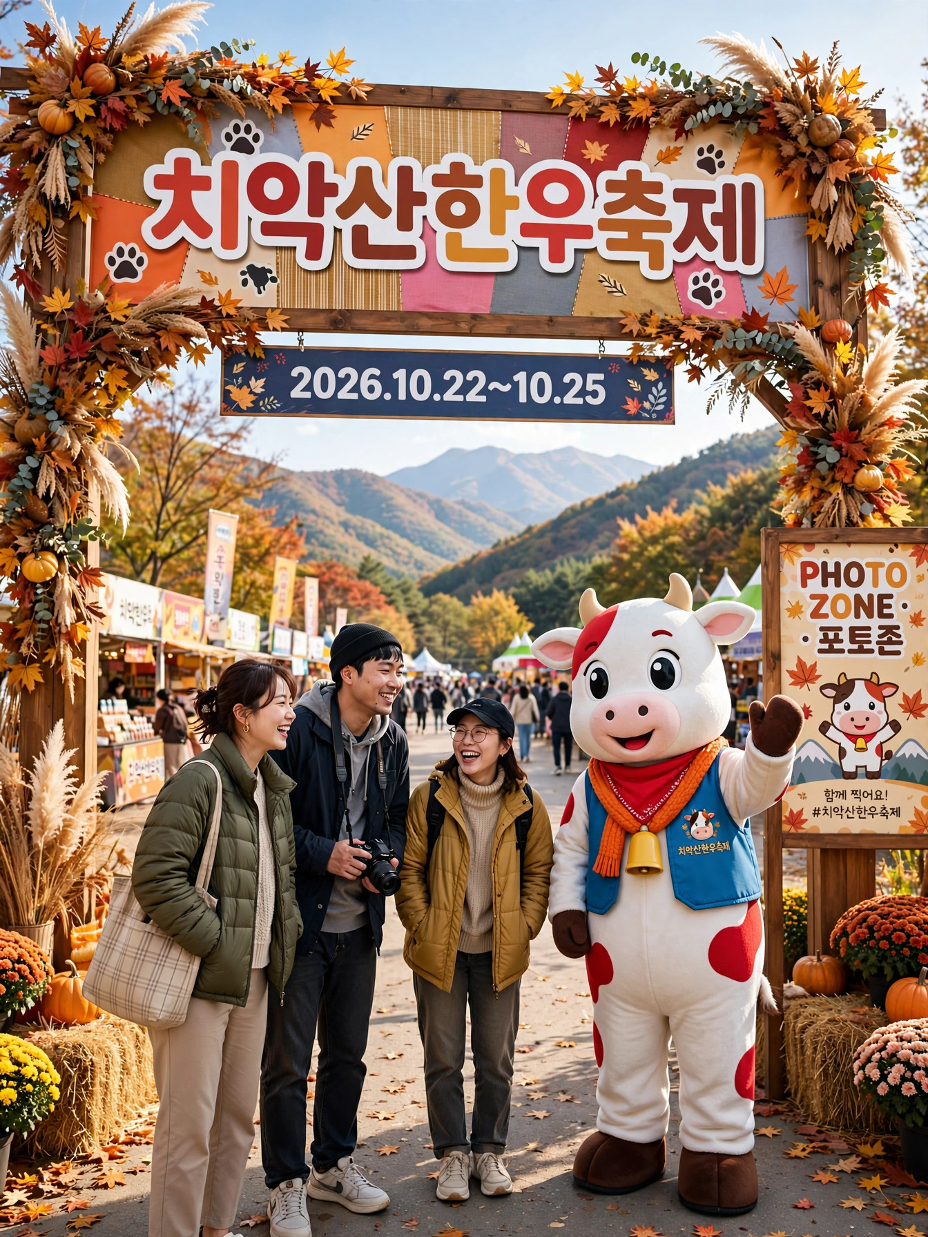 치악산한우축제 입구 포토존