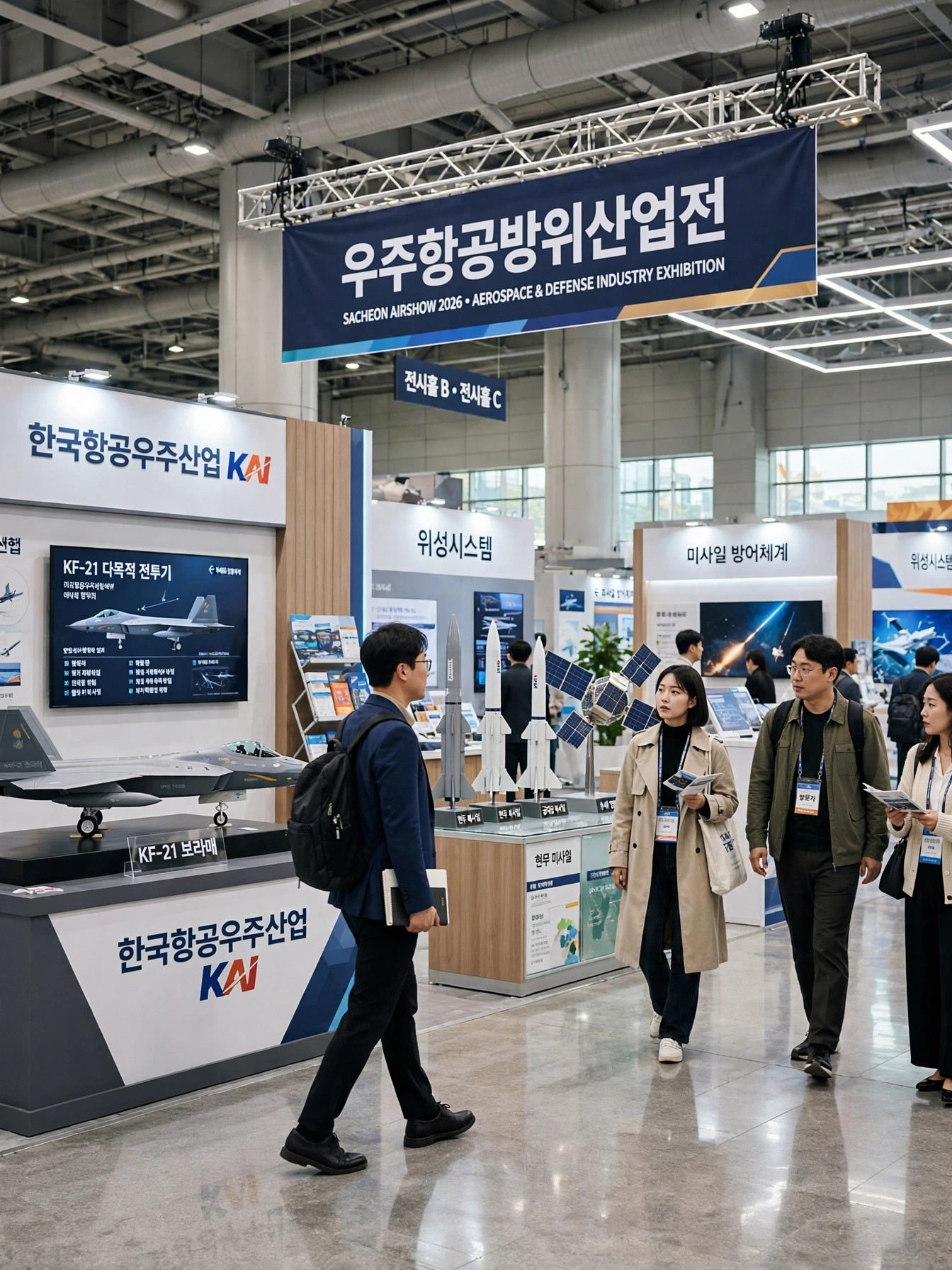 사천에어쇼 우주항공방위산업전 전시장