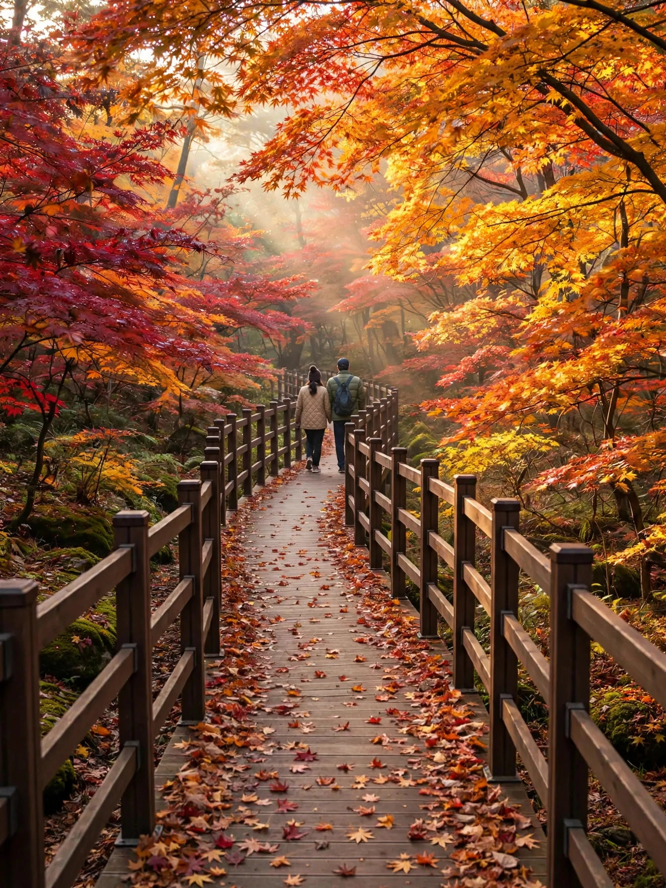 화담숲 단풍 산책로