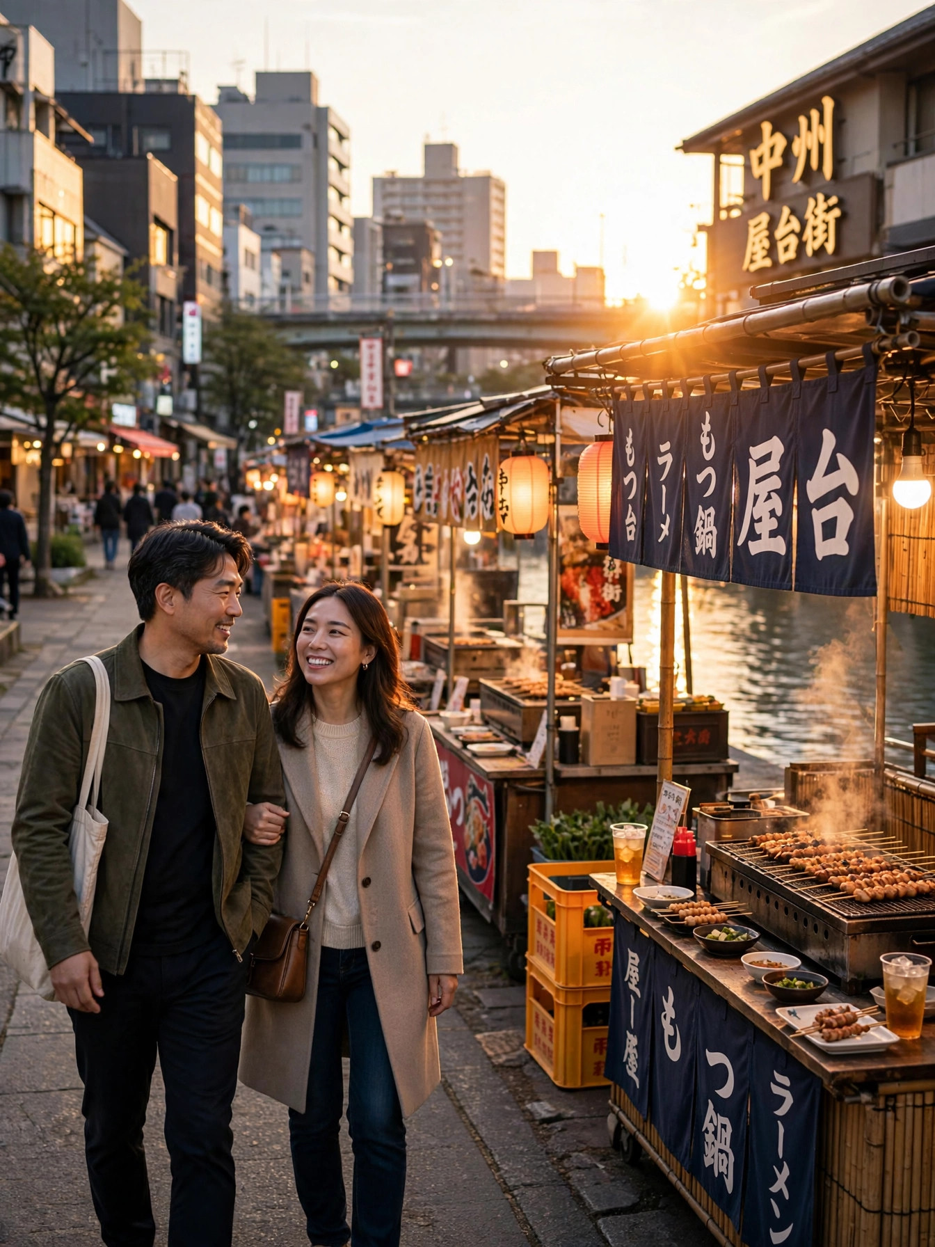 나카스 야타이 거리 저녁 산책