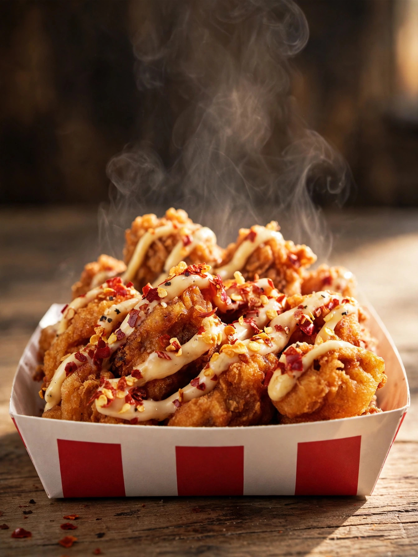 KFC 닭껍질튀김 클로즈업