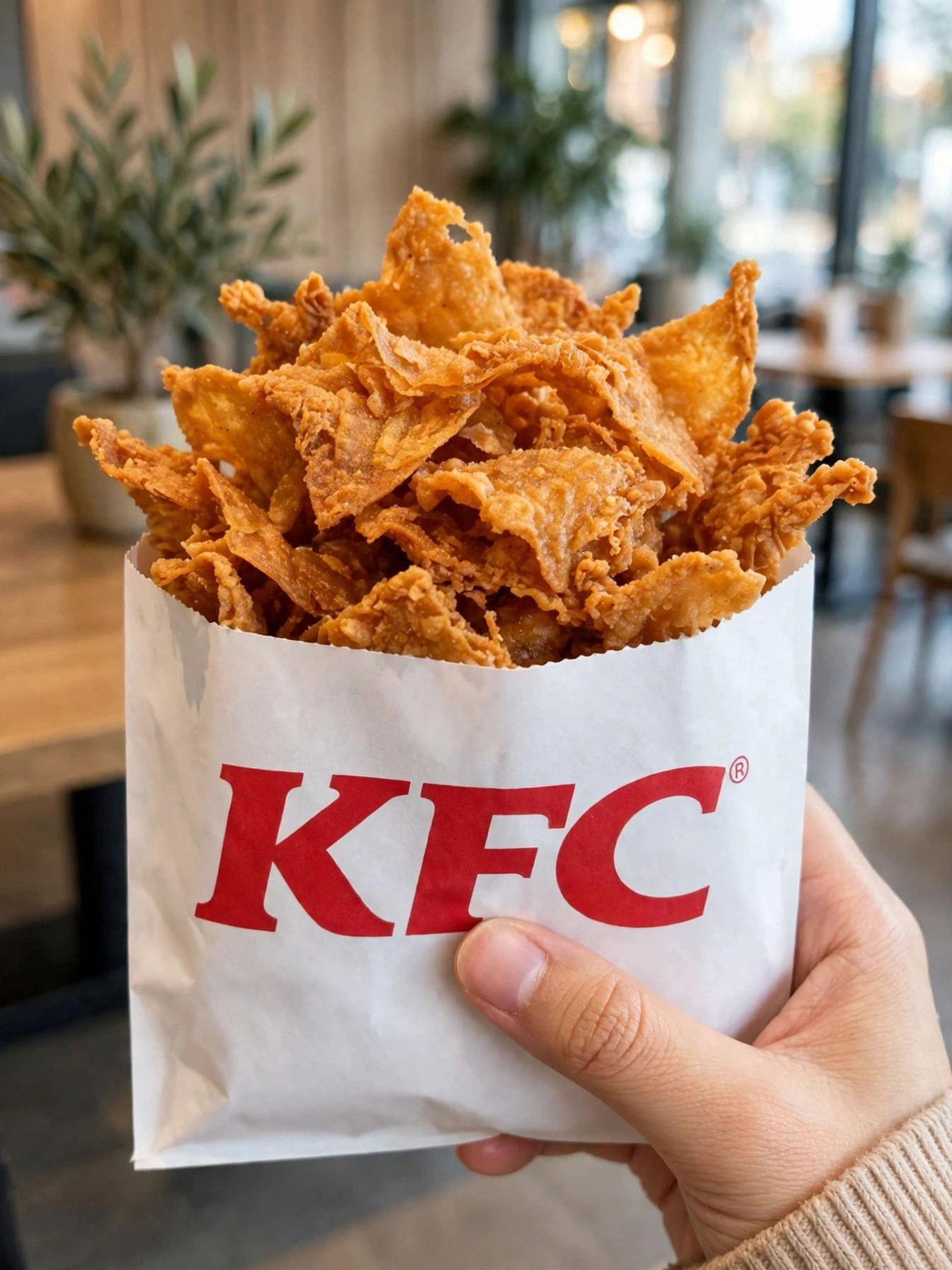KFC 닭껍질튀김 봉투