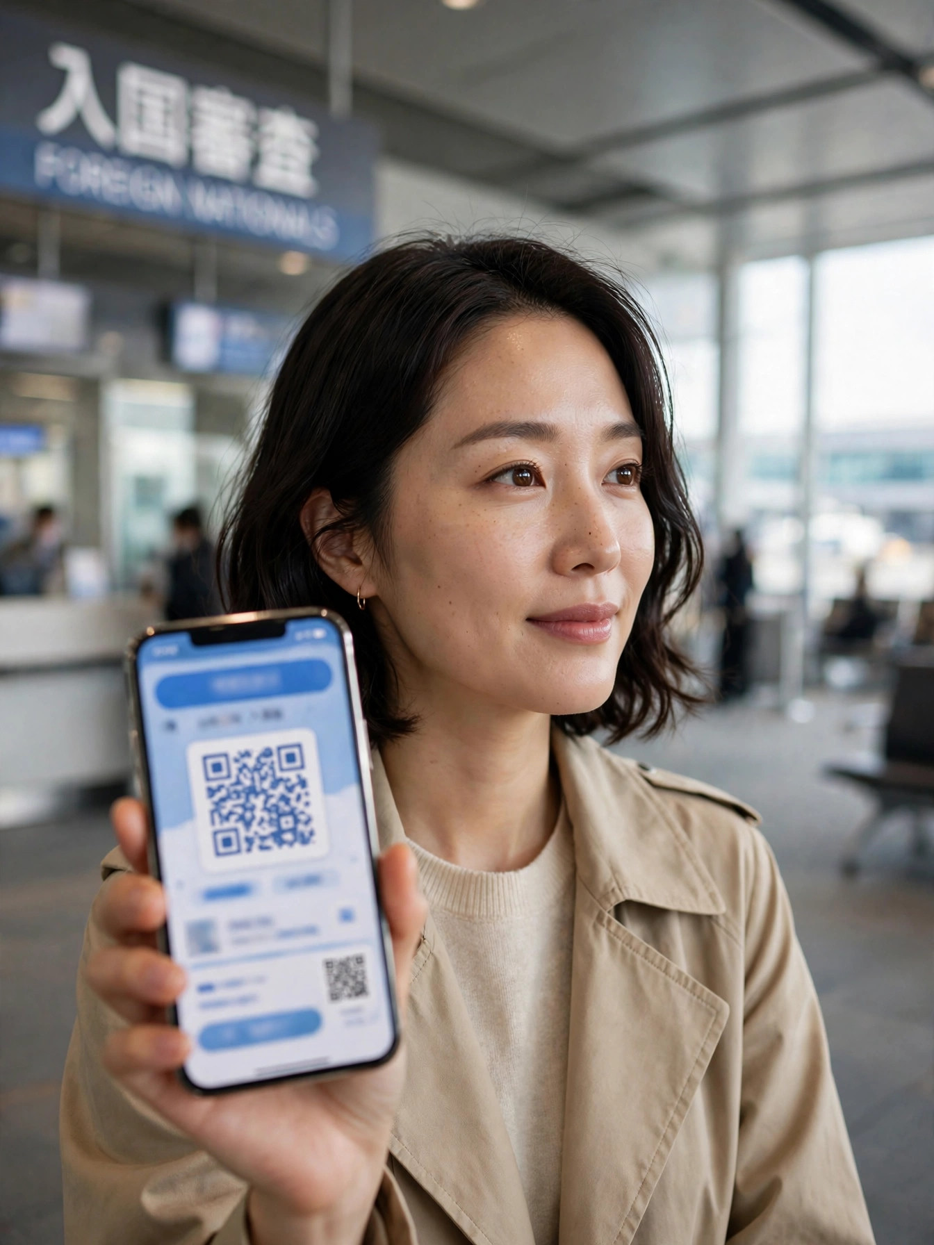 비짓재팬 QR 등록 화면 이미지
