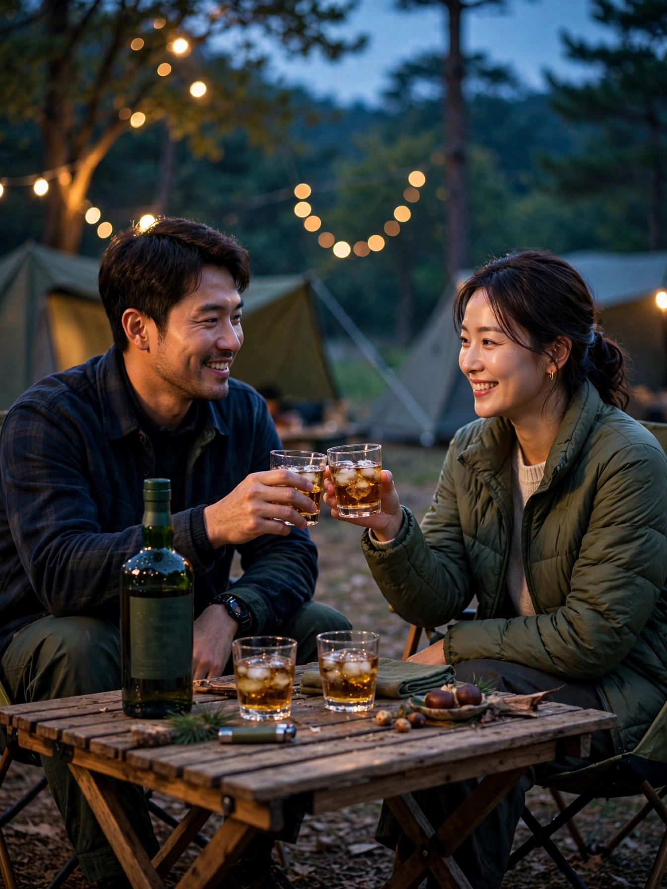 캠핑장에서 즐기는 캡틴큐 한 잔