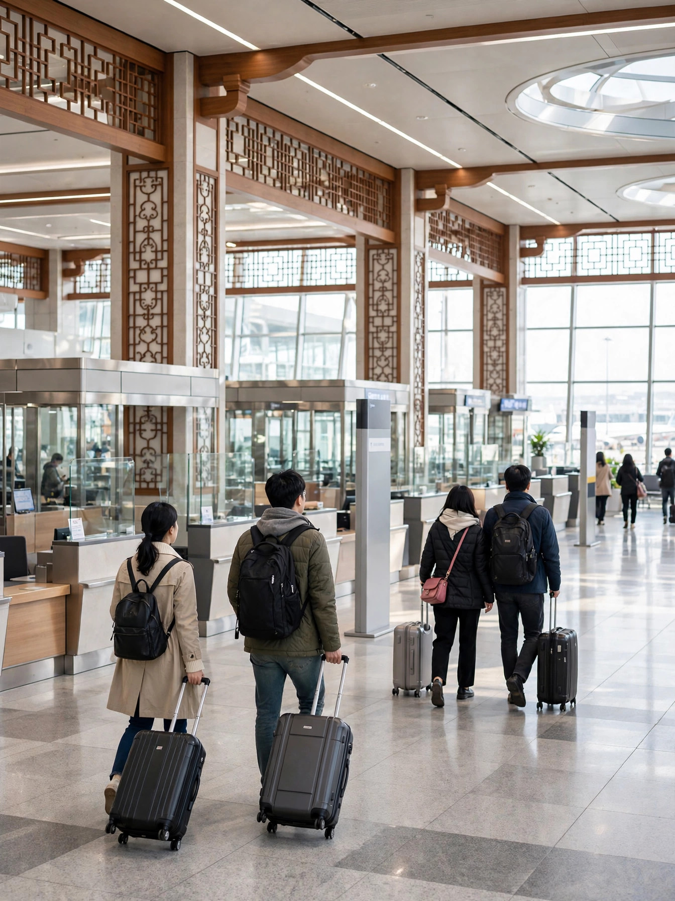 중국 공항 입국심사장