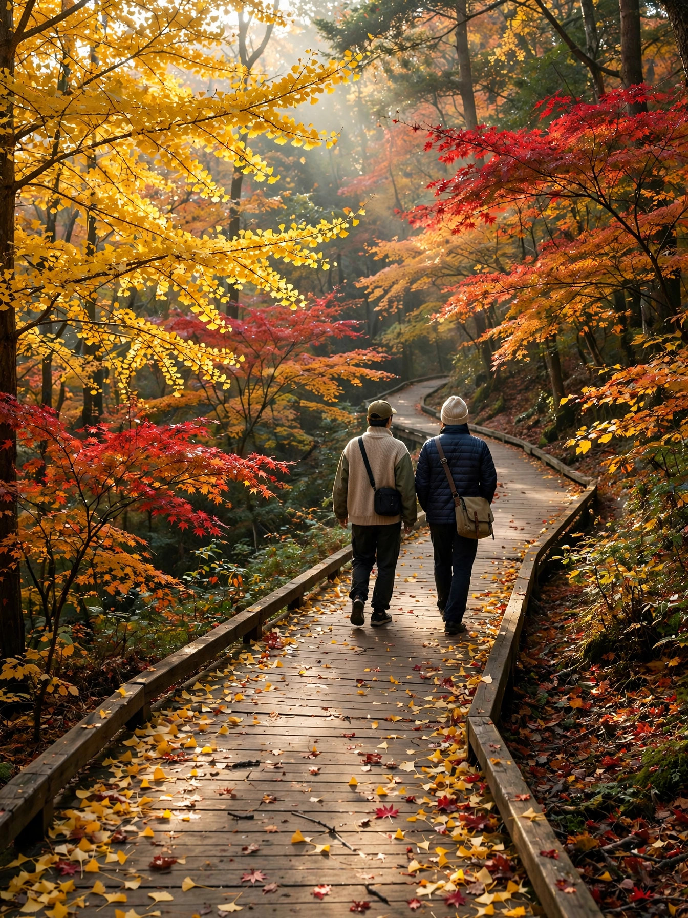 화담숲 단풍 데크길 산책