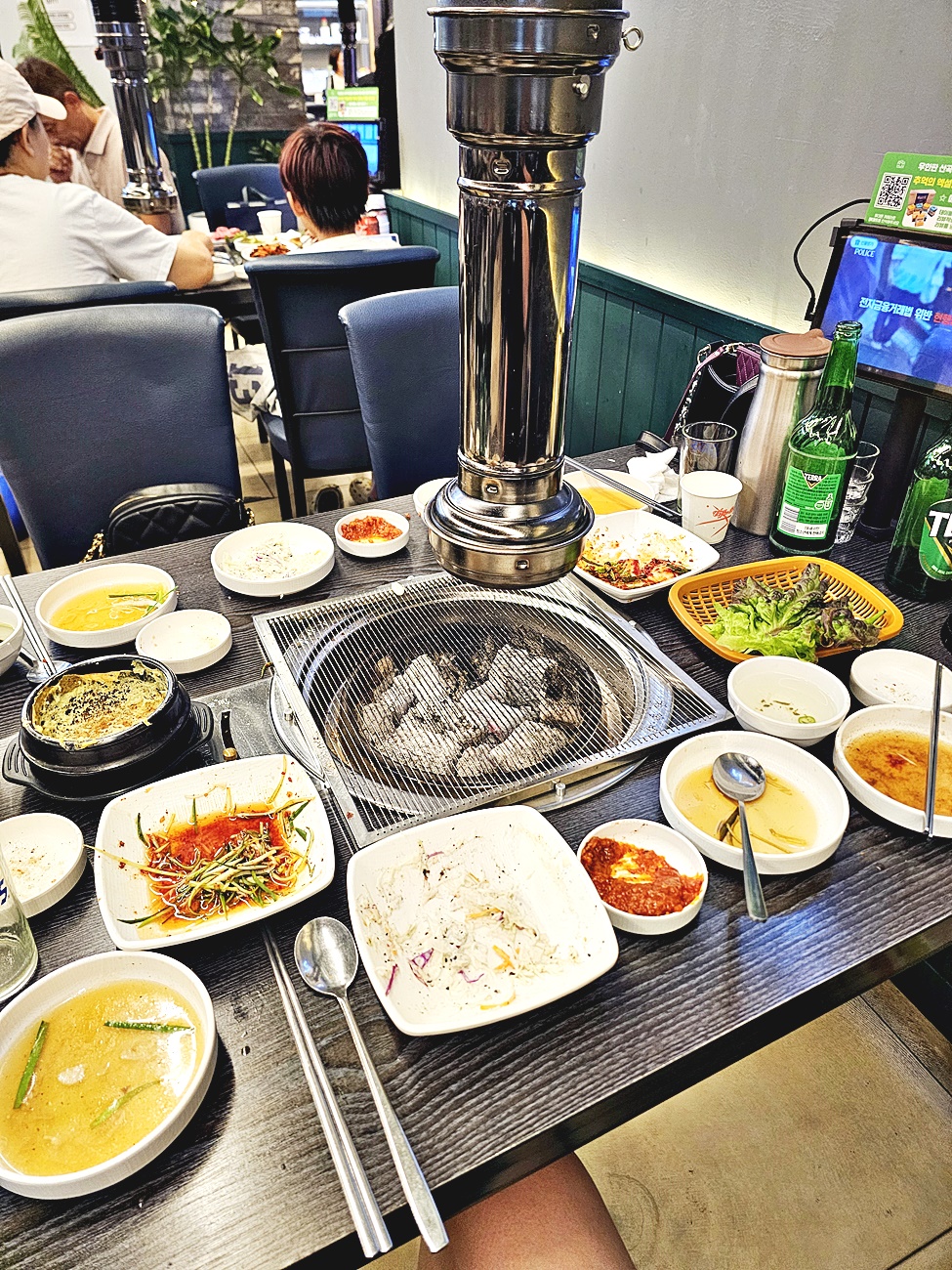 식사 후 테이블
