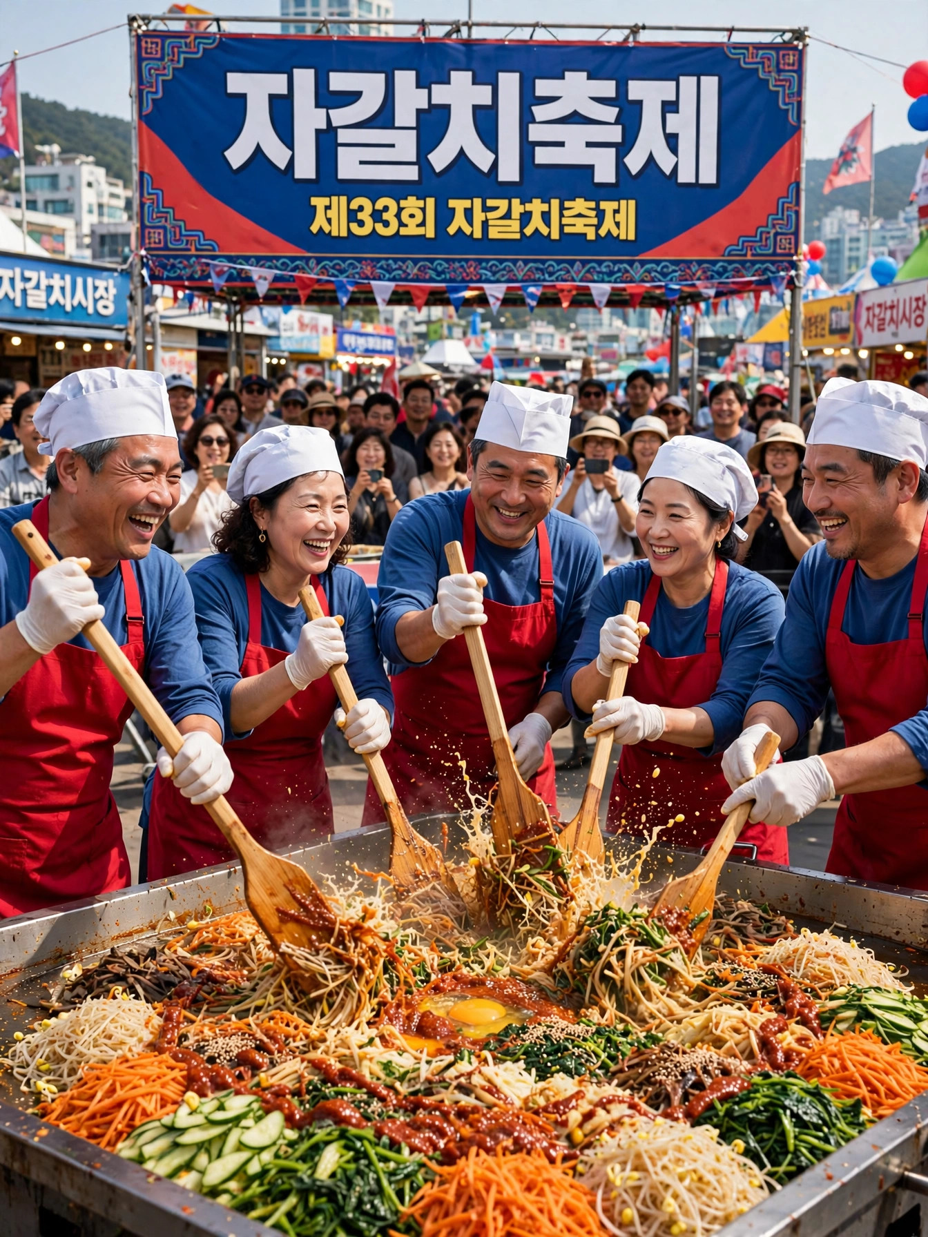 제33회 자갈치축제 대형 회비빔밥 퍼포먼스