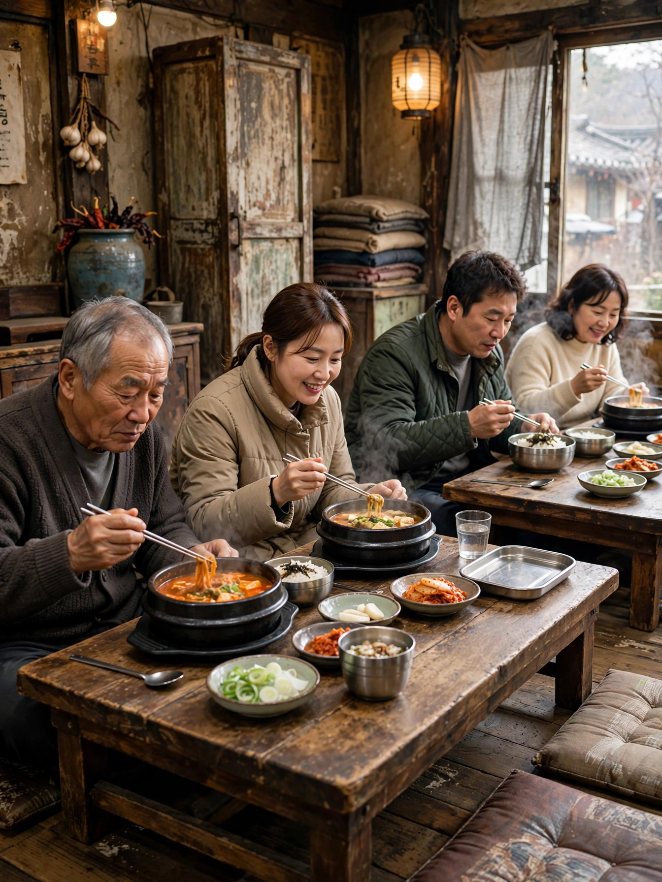 정겨운 노포 분위기의 식당 내부