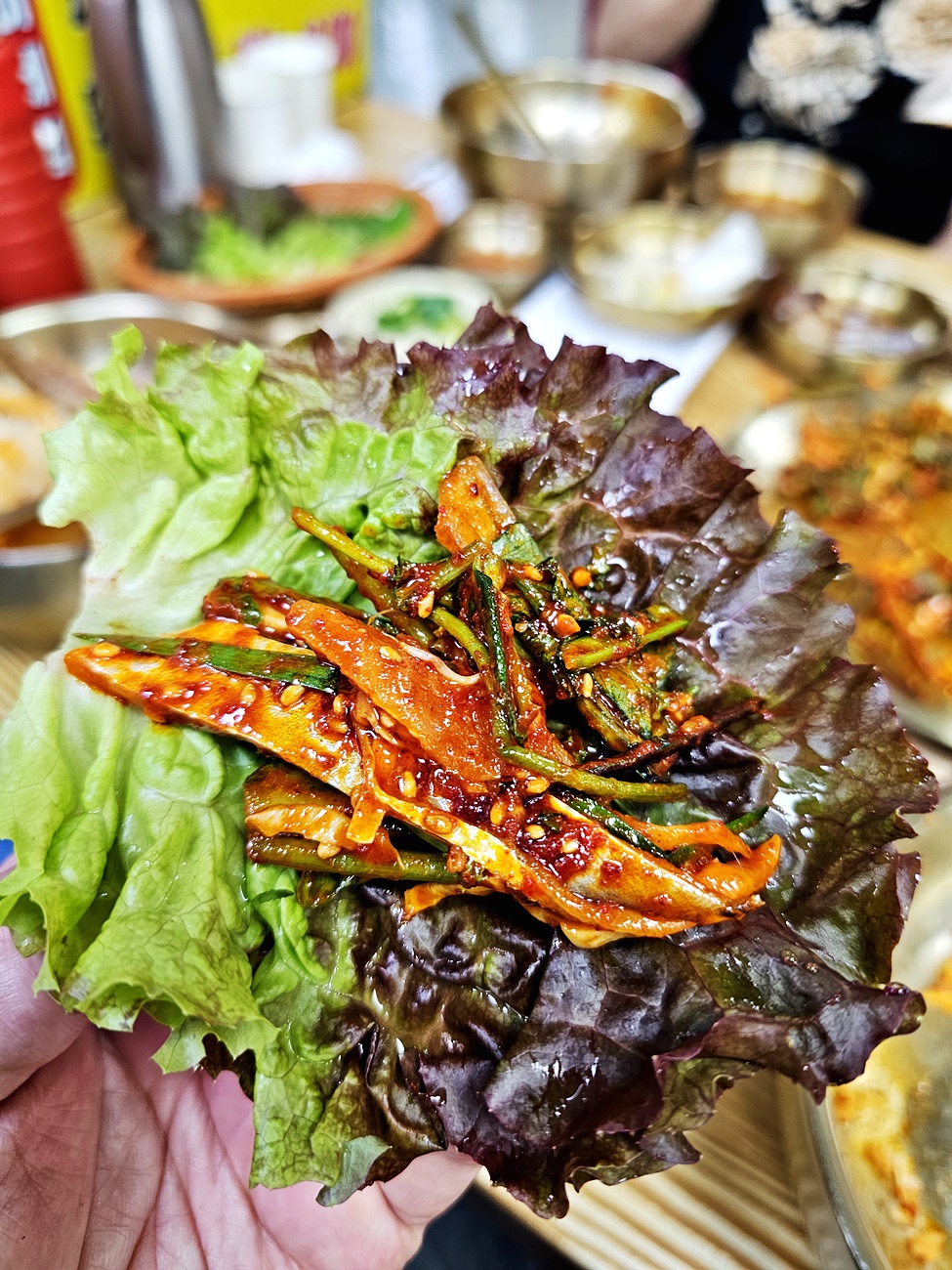 밴댕이무침 쌈