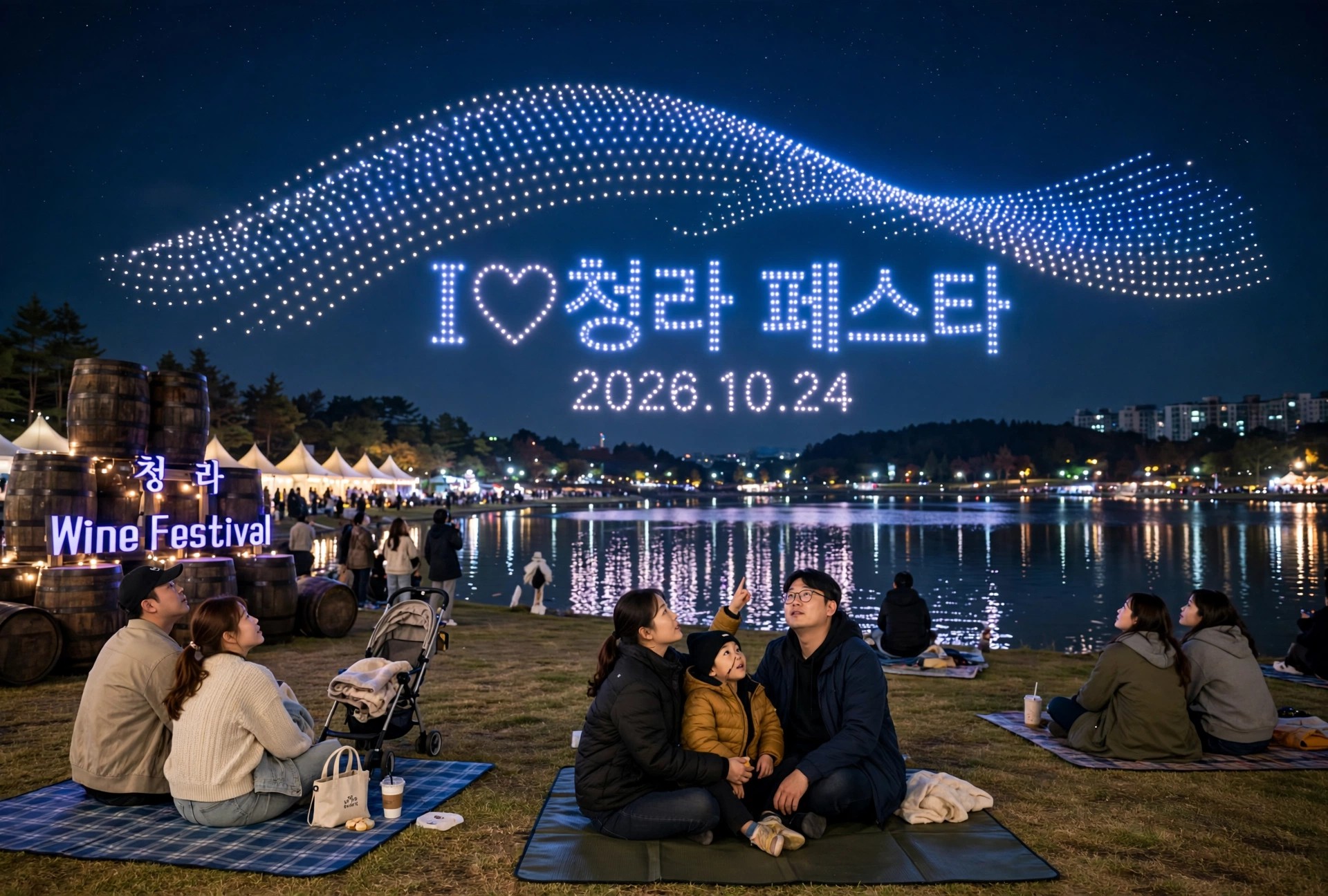 I♥FEsta 청라 호수 드론 라이트쇼