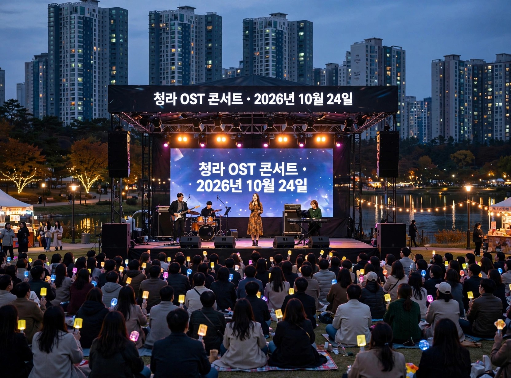청라호수공원 OST 콘서트 무대