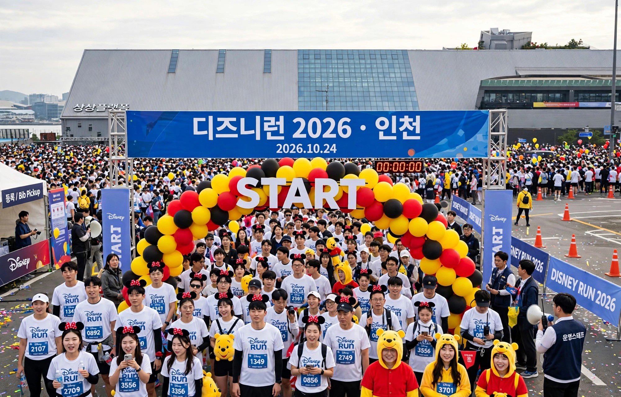 디즈니런 2026 출발선 러너들
