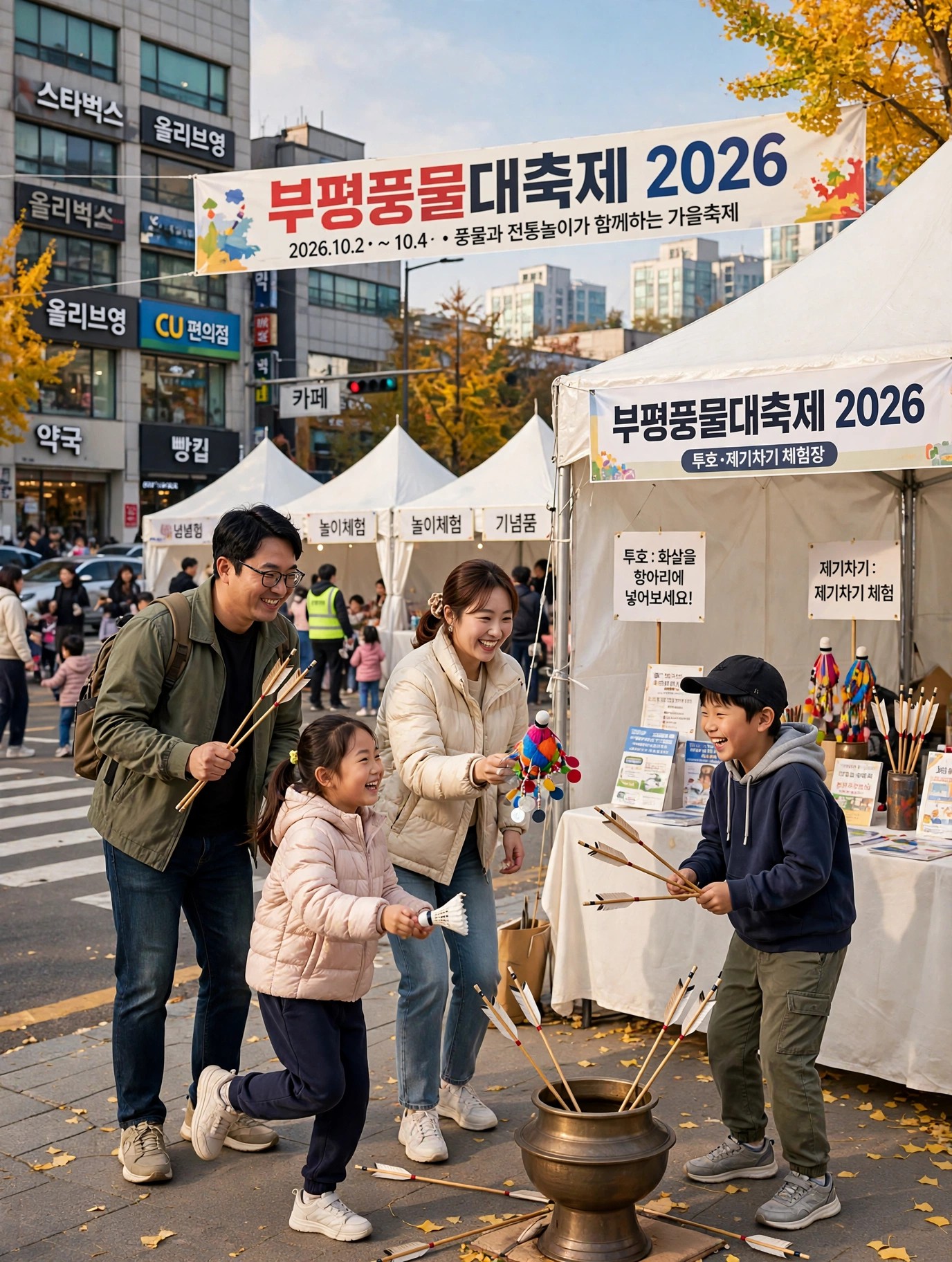 부평풍물대축제 민속놀이 체험 부스