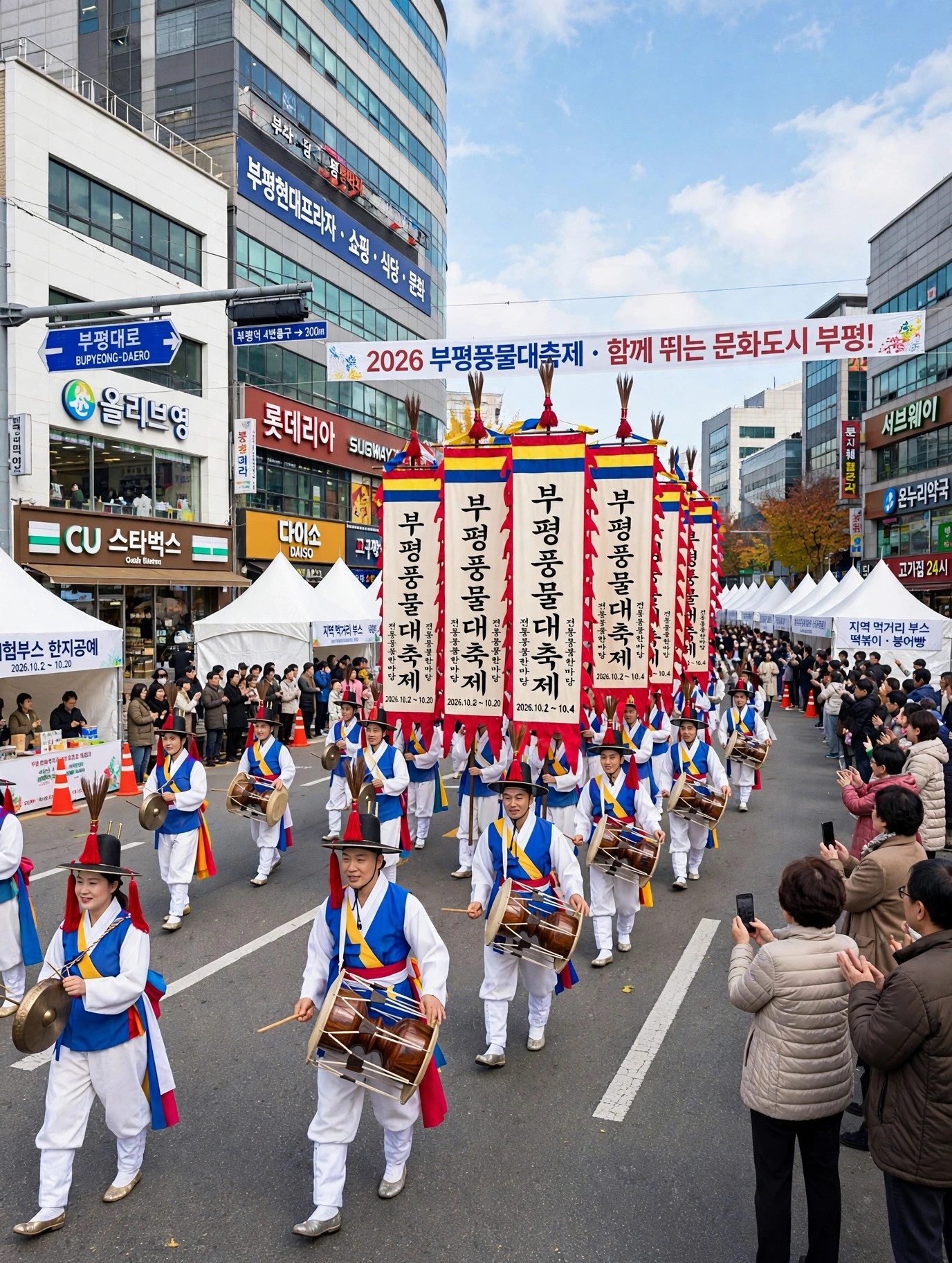 부평풍물대축제 거리 풍물패 행진