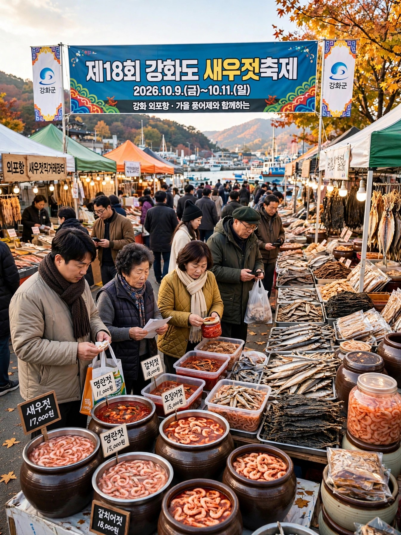새우젓 쇼핑하는 인파