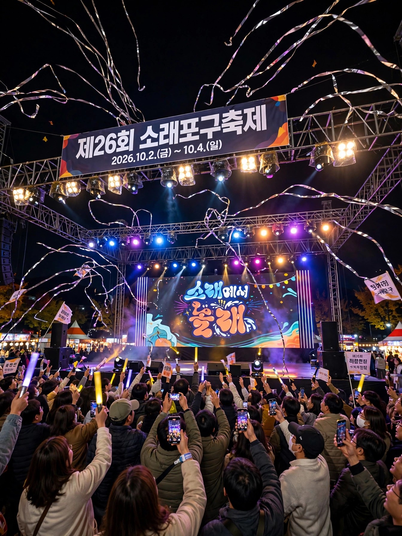 축제 무대 앞 인파