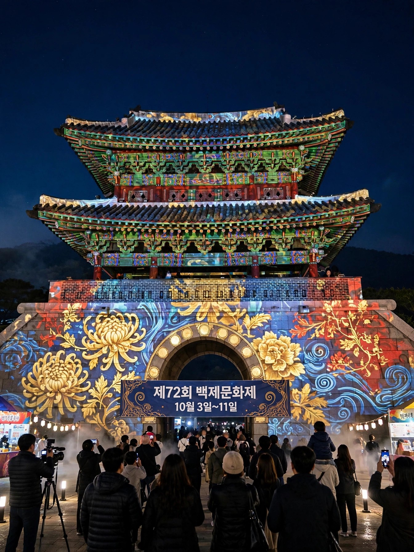 공산성 야간 미디어아트와 백제문화제