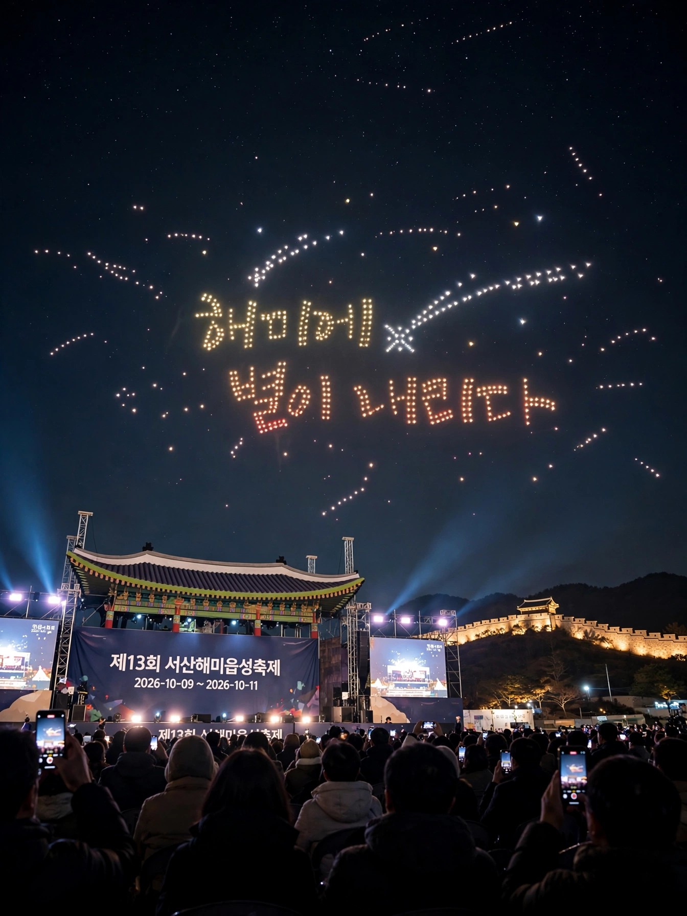 2026 서산해미읍성축제 진남문 야경과 드론쇼