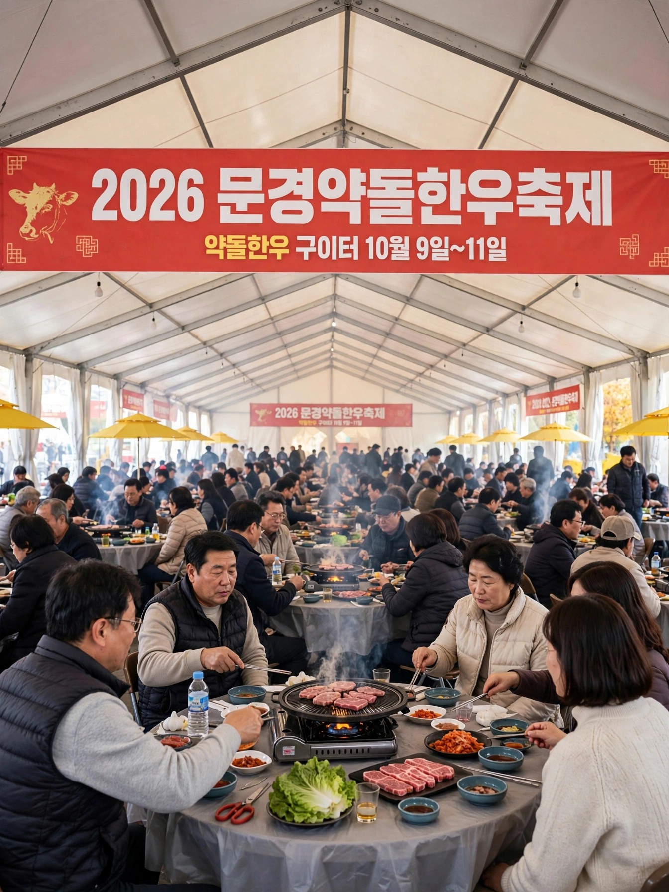 2026 문경약돌한우축제 대형 구이터 한우