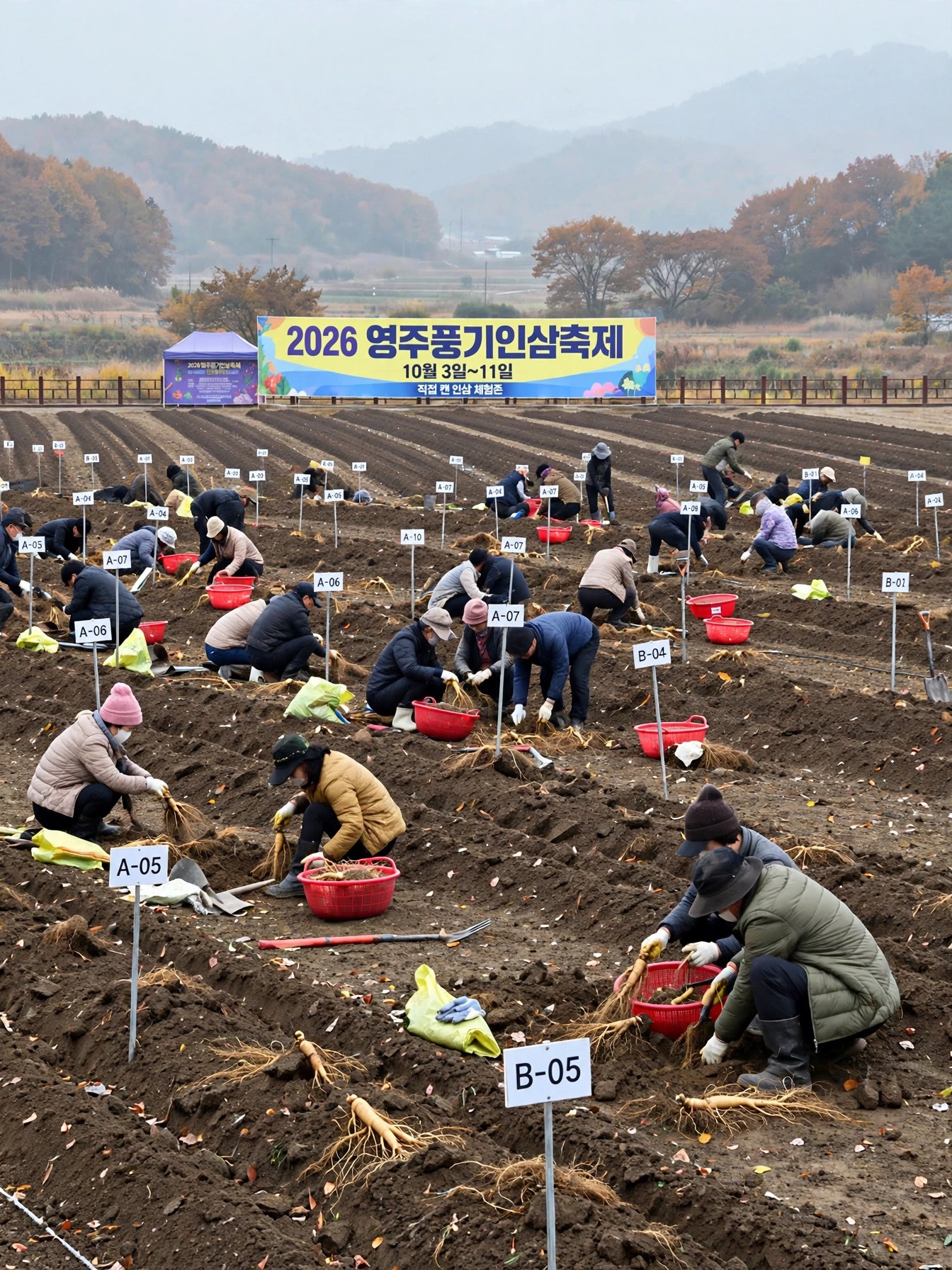2026 영주풍기인삼축제 인삼밭 인삼 캐기 체험