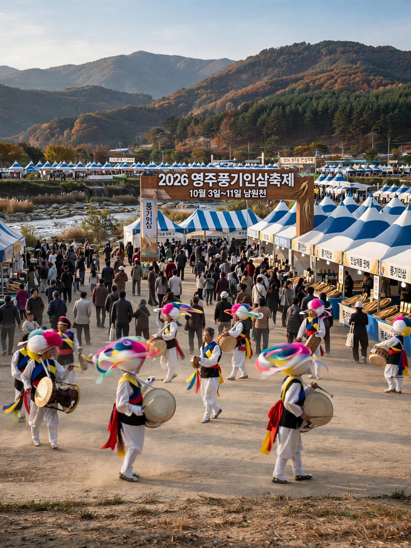 남원천 풍기인삼공원 축제장 전경