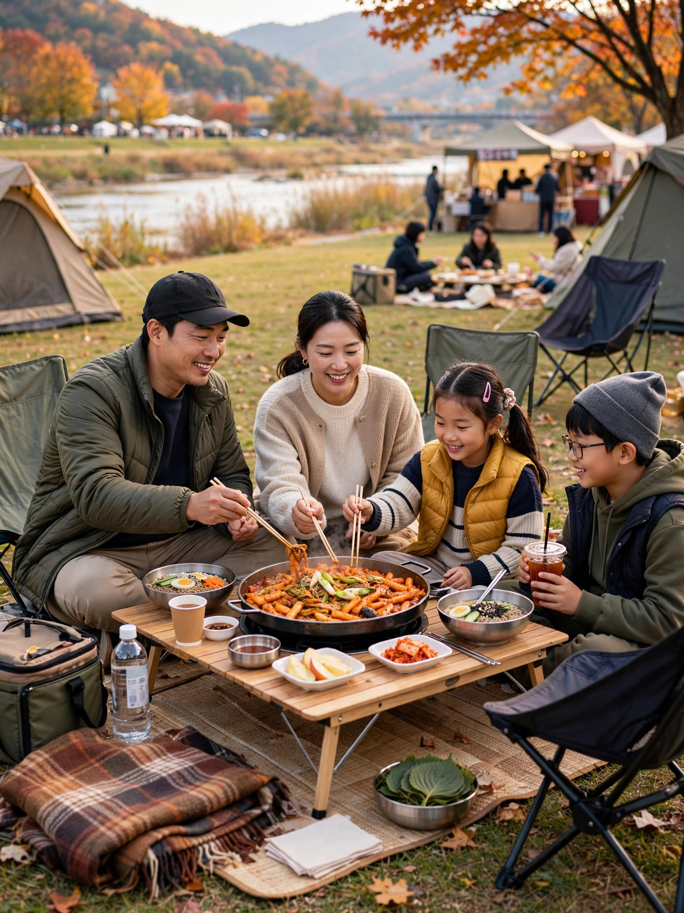 가족 피크닉 취식공간