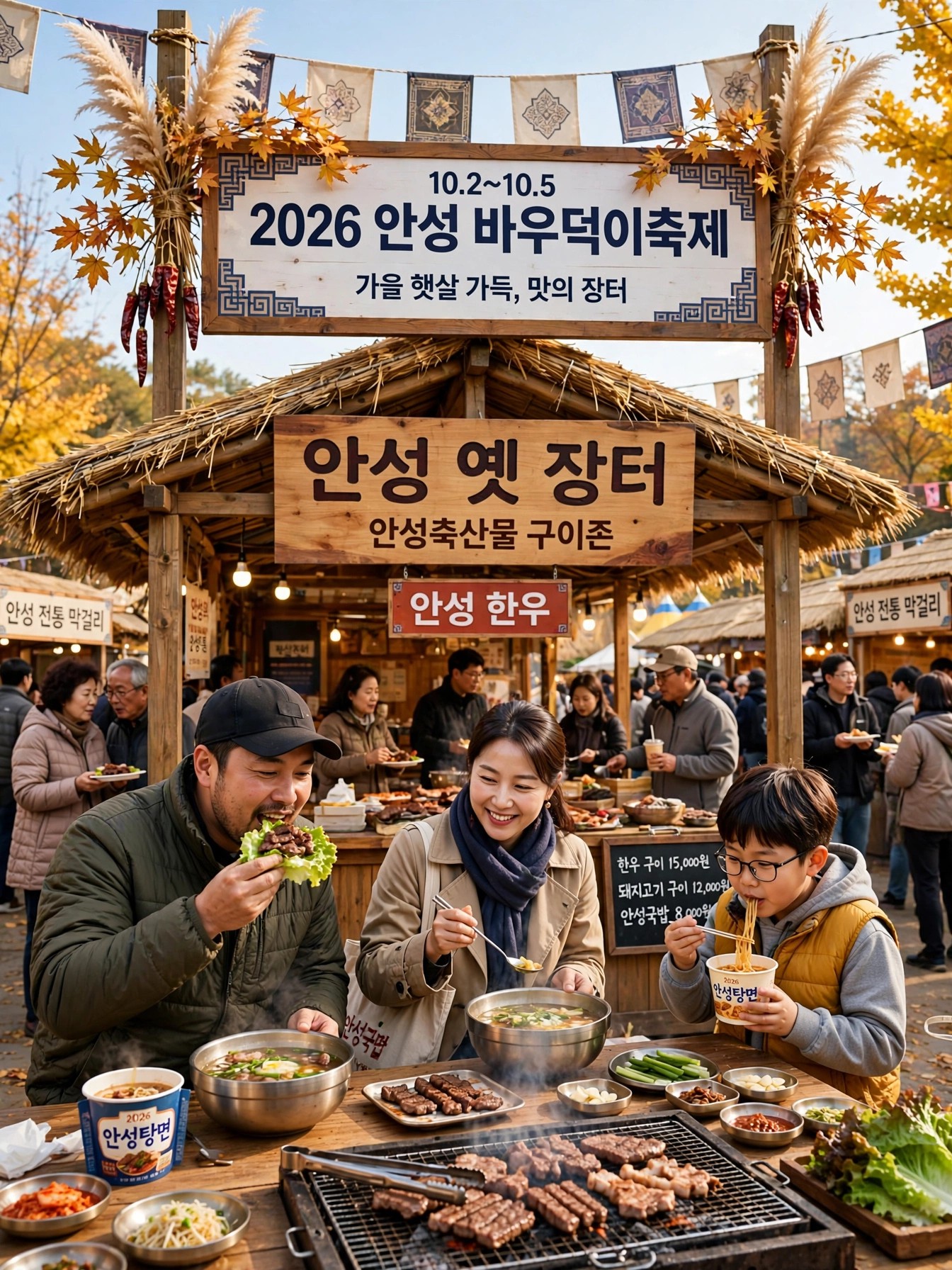 안성 바우덕이축제 가을 먹거리 장터