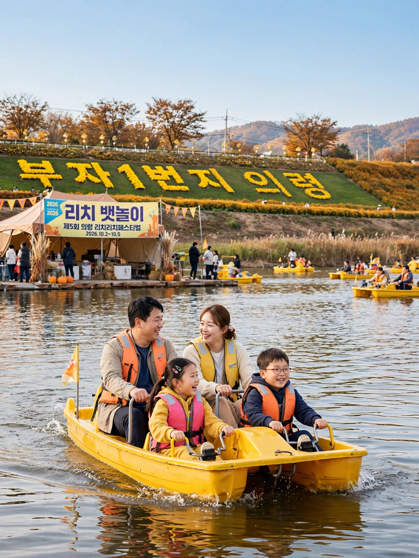 남강 리치 뱃놀이 수상자전거 체험